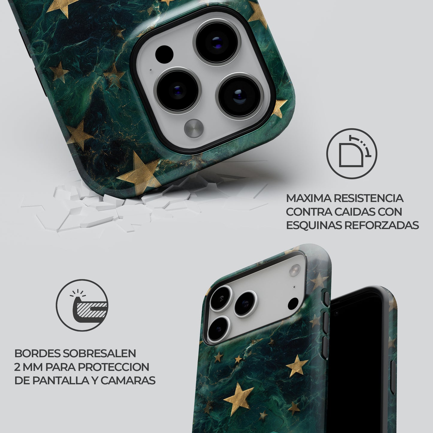 Carcasa Emerald Star Mirage Funda de Doble Capa de Máxima protección