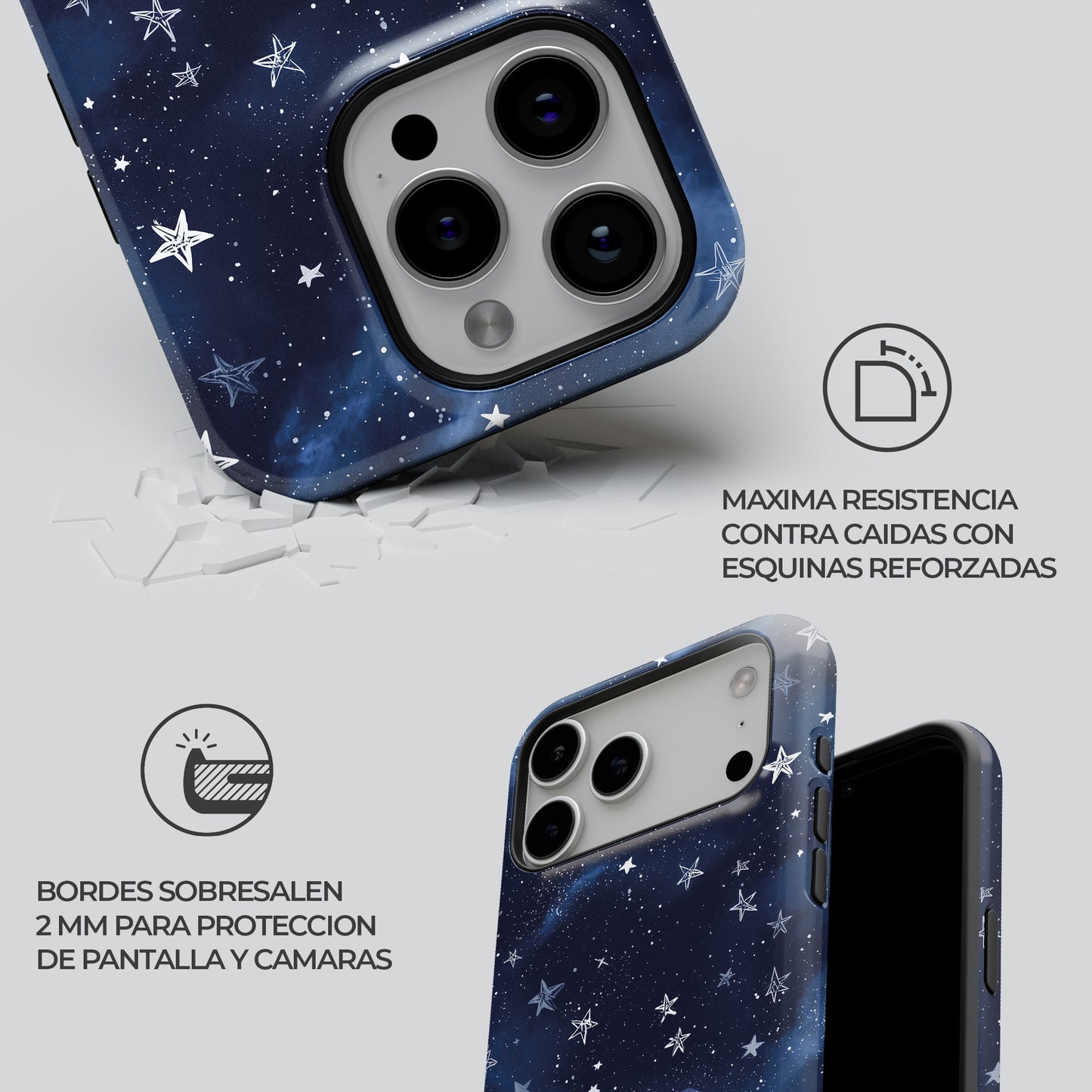 Carcasa Midnight Star Whisper Funda de Doble Capa de Máxima protección.