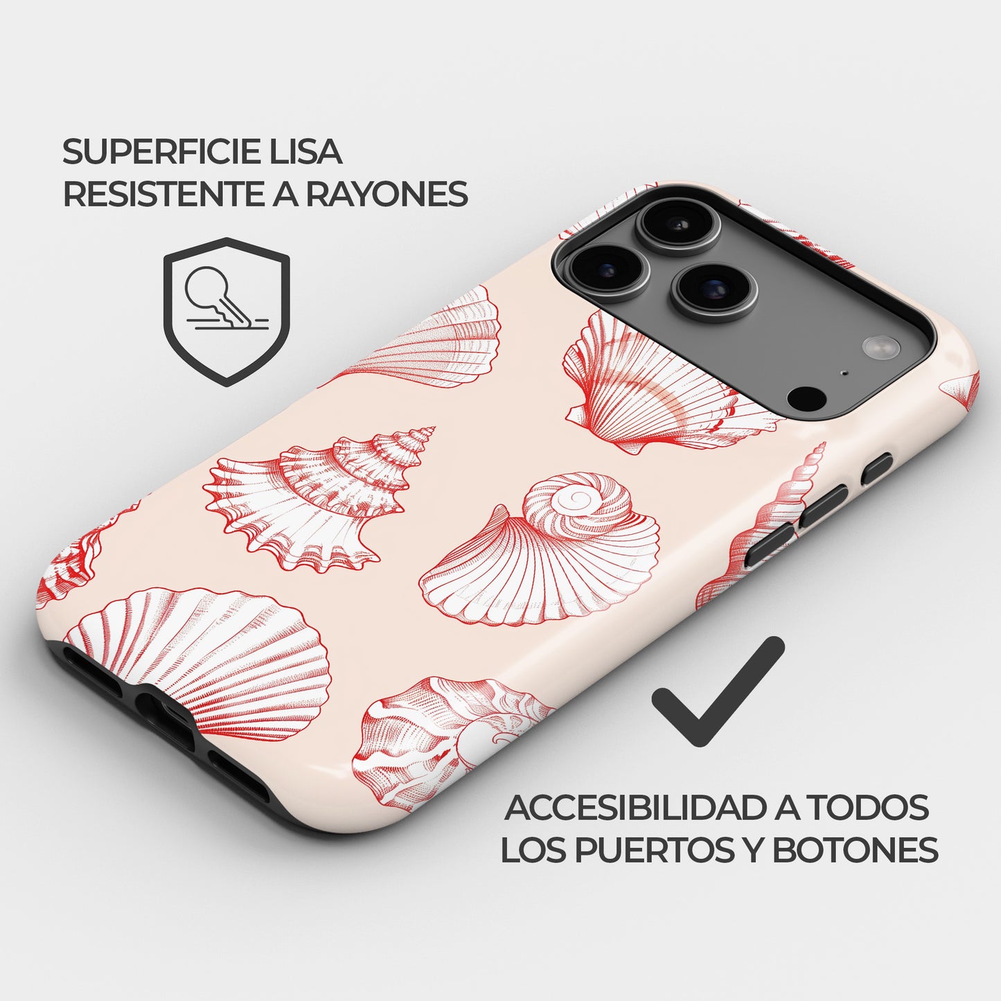 Carcasa Neon Coral Splash Funda de Doble Capa de Máxima protección.
