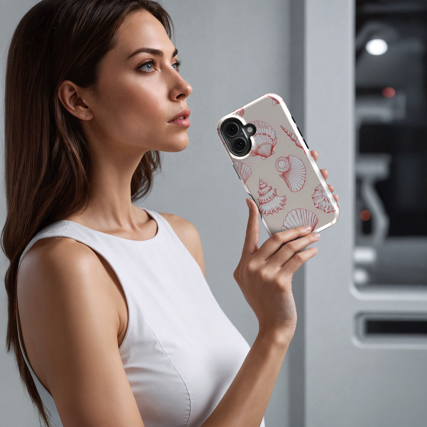 Carcasa Neon Coral Splash Funda de Doble Capa de Máxima protección.