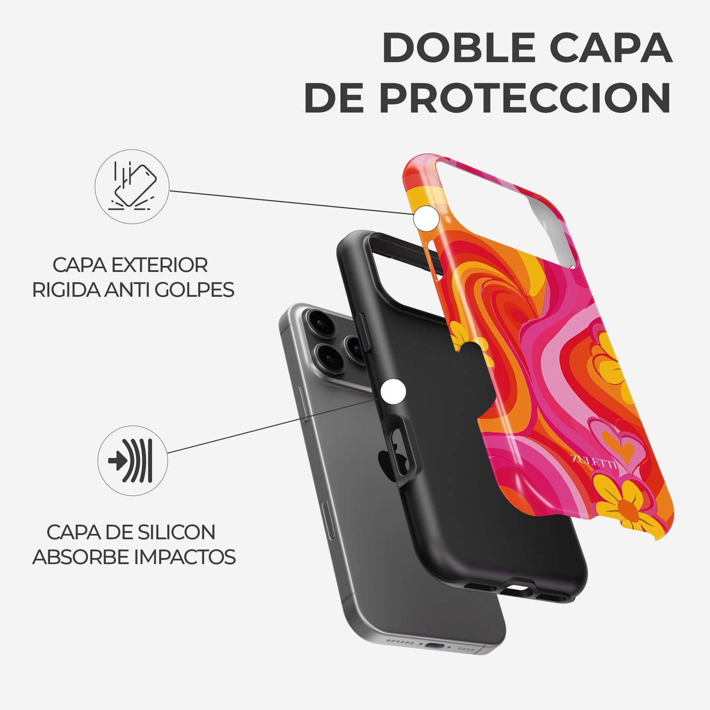 Carcasa Groovy Vibe Funda de Doble Capa de Máxima protección.