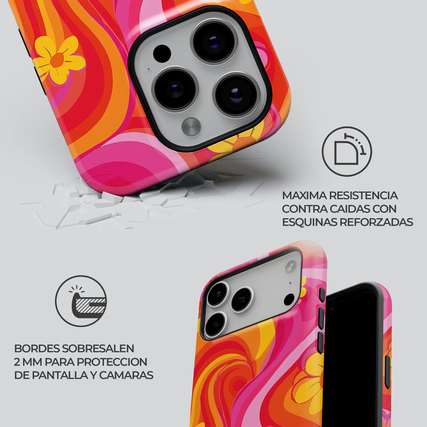 Carcasa Groovy Vibe Funda de Doble Capa de Máxima protección.