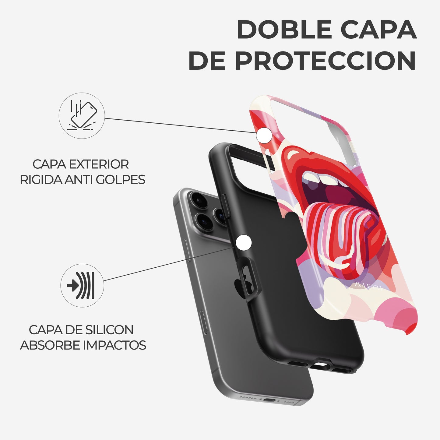 Carcasa Cherry Bomb Funda de Doble Capa de Máxima protección.