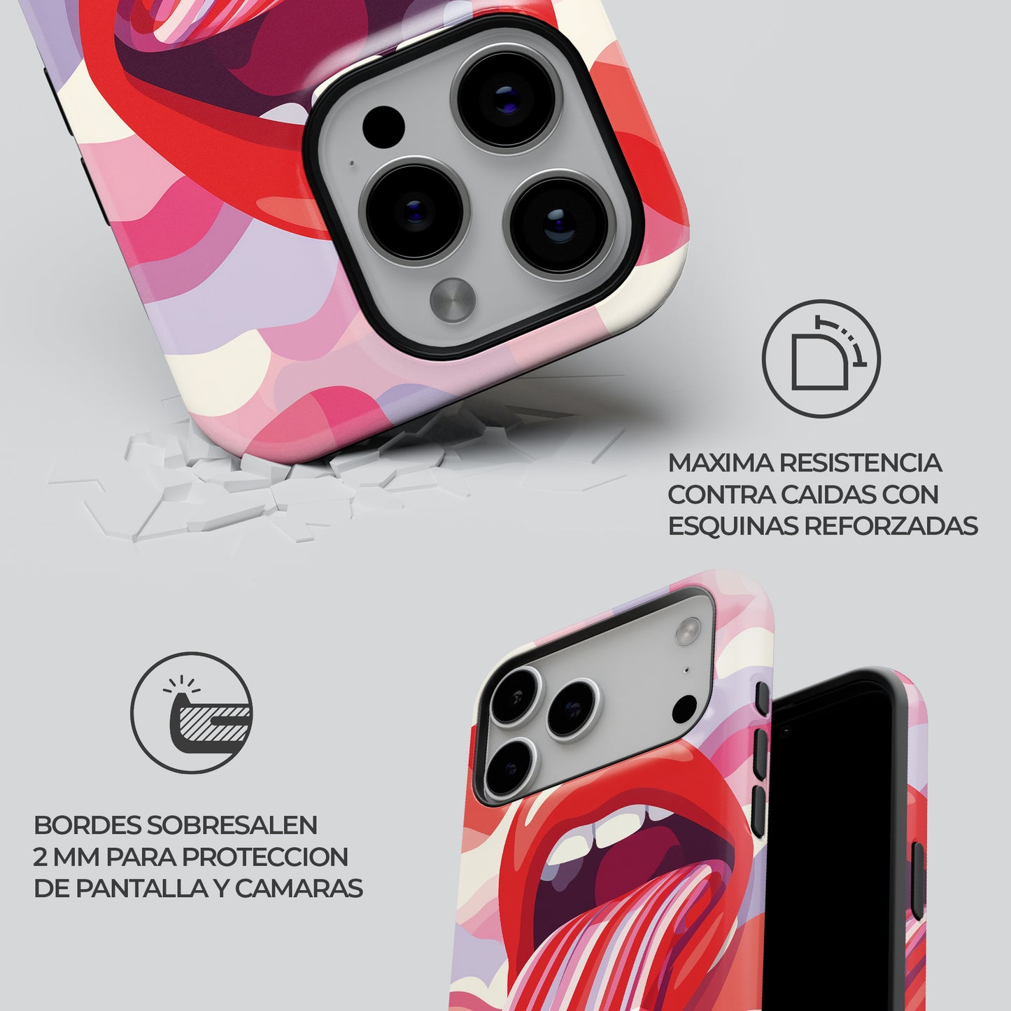 Carcasa Cherry Bomb Funda de Doble Capa de Máxima protección.