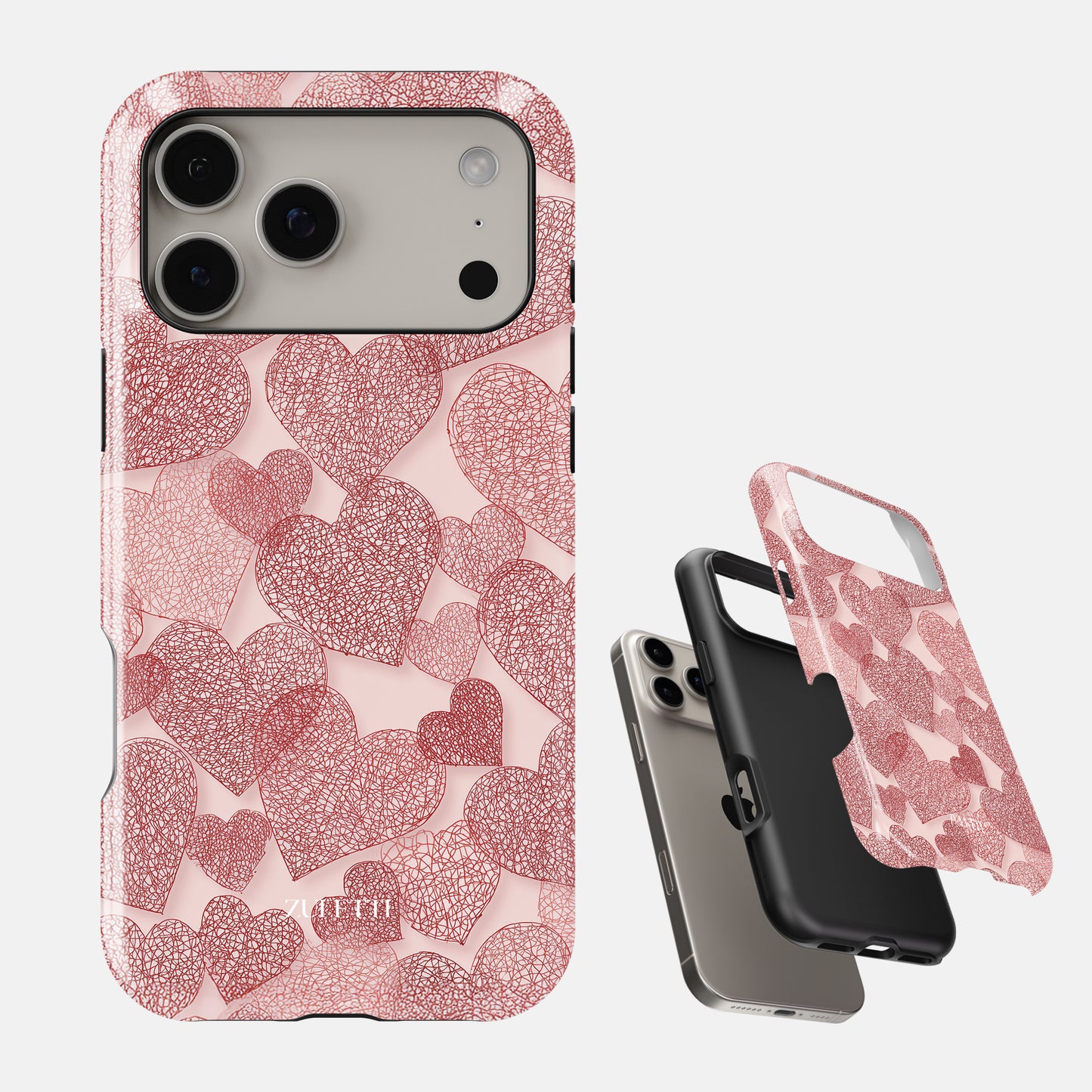 Carcasa Woven Heart Funda de Doble Capa de Máxima protección.