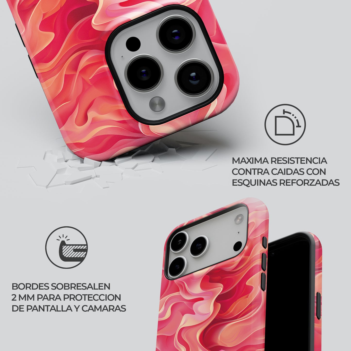 Carcasa Flamingo Flow Funda de Doble Capa de Máxima protección.