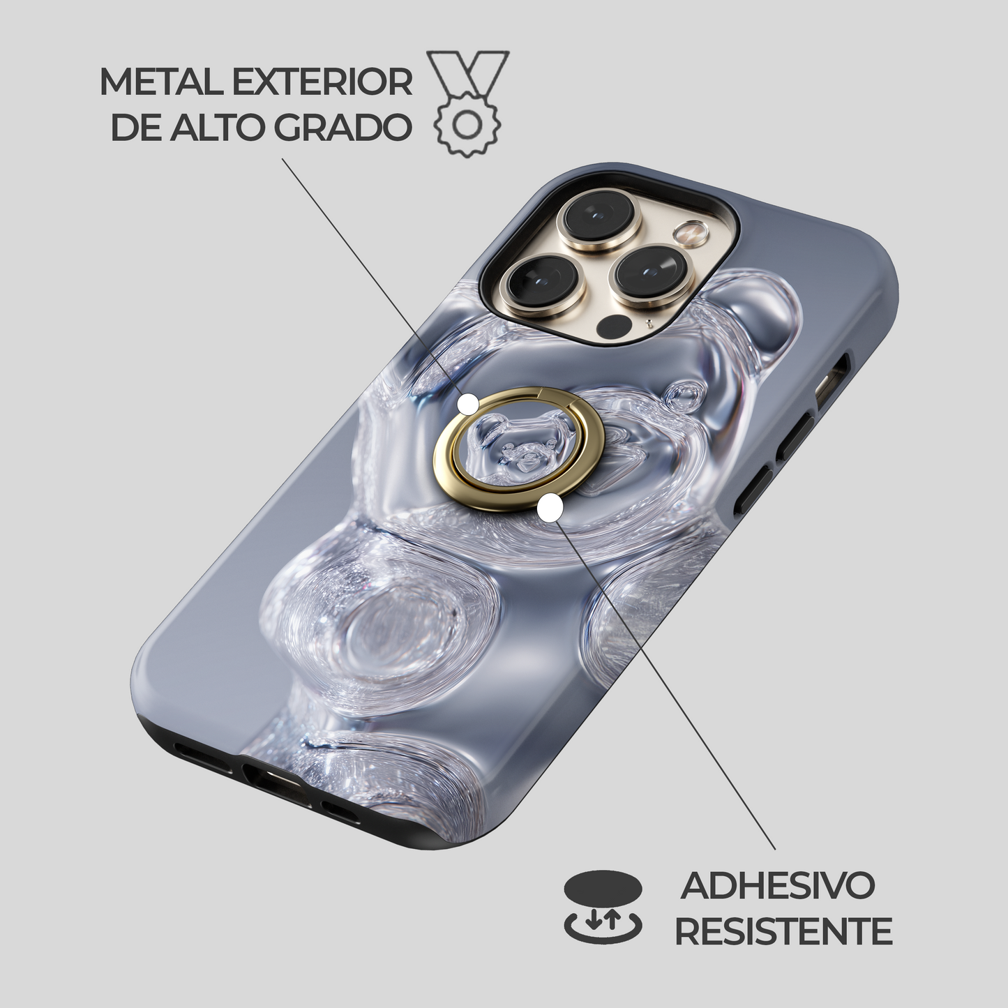 Soporte de anillo para celular Crystal Gummy
