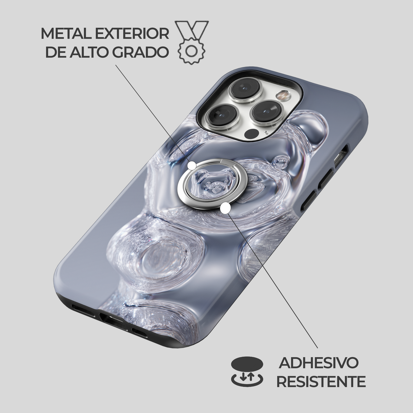 Soporte de anillo para celular Crystal Gummy