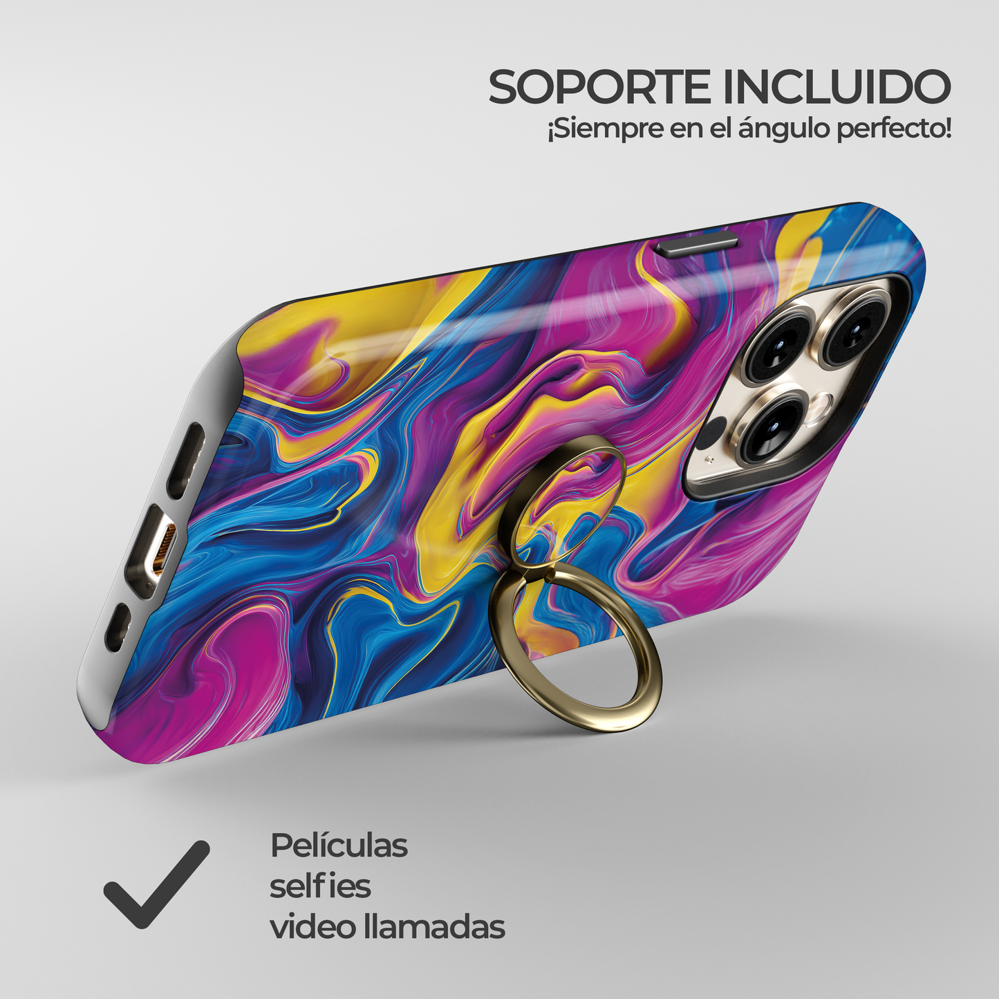 Soporte de anillo para celular Electro Flow
