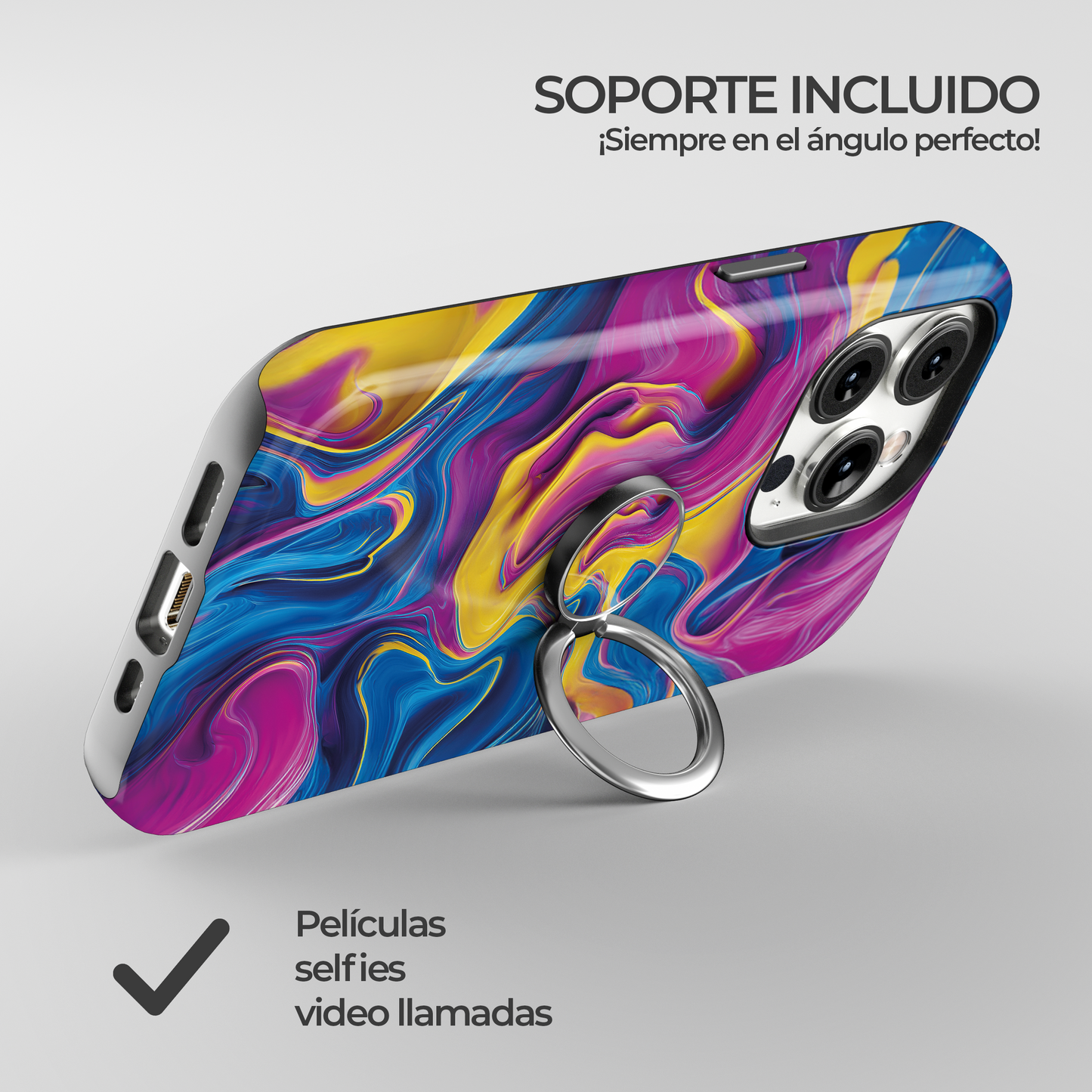 Soporte de anillo para celular Electro Flow