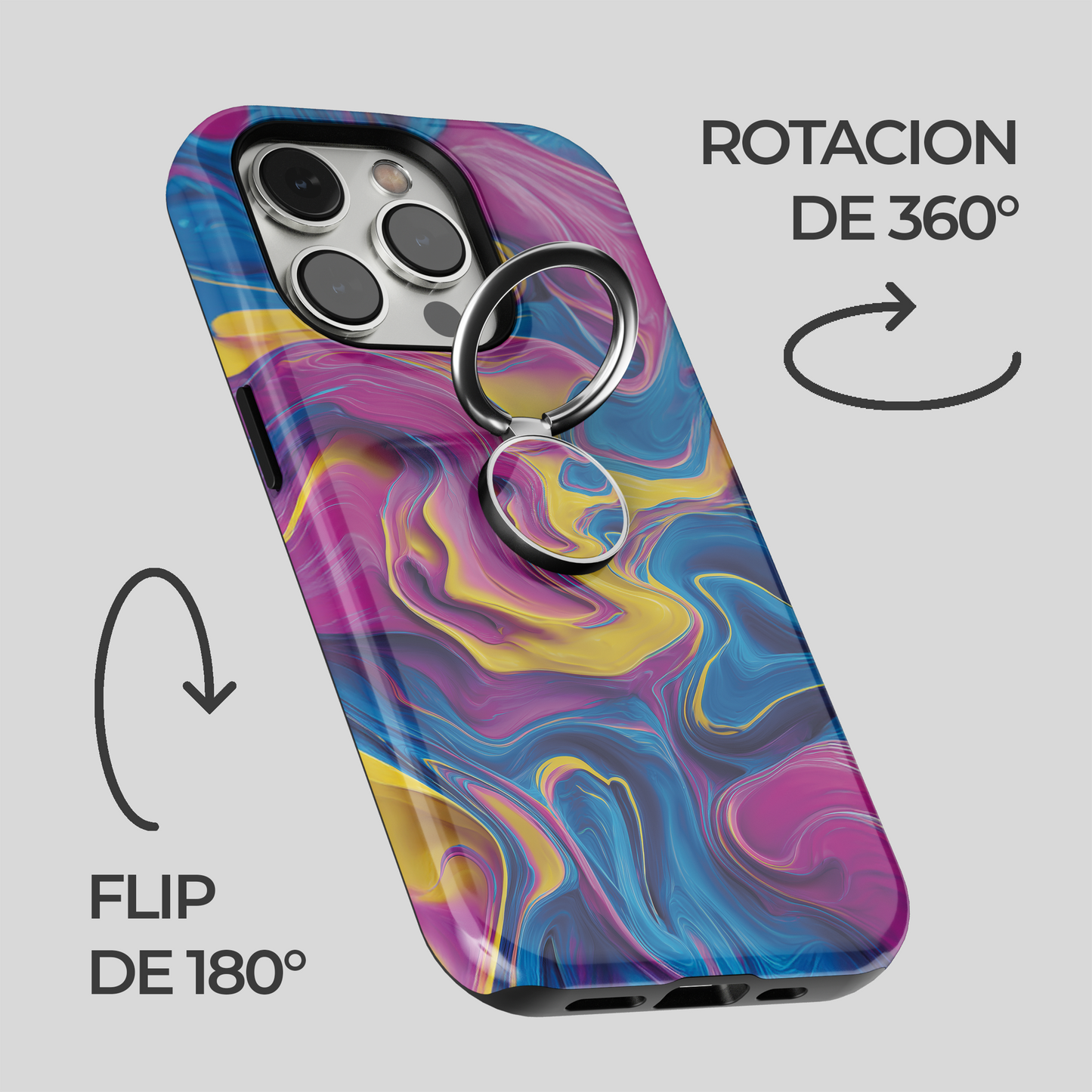 Soporte de anillo para celular Electro Flow