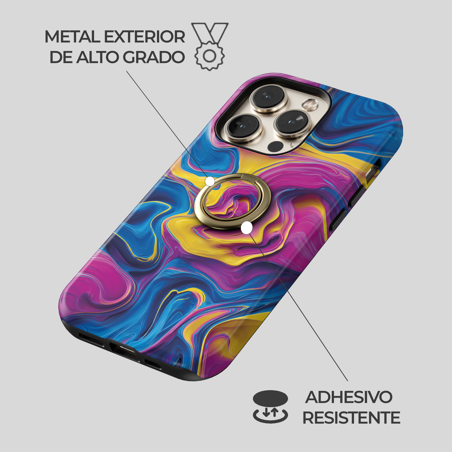 Soporte de anillo para celular Electro Flow