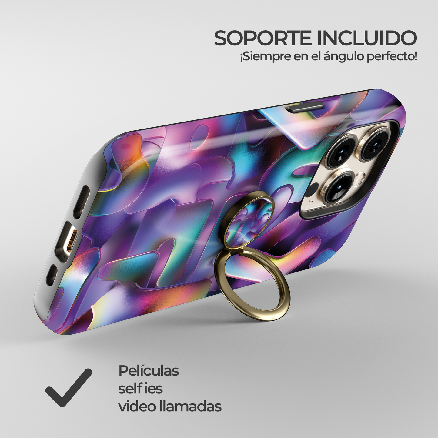 Soporte de anillo para celular Holo Vibe