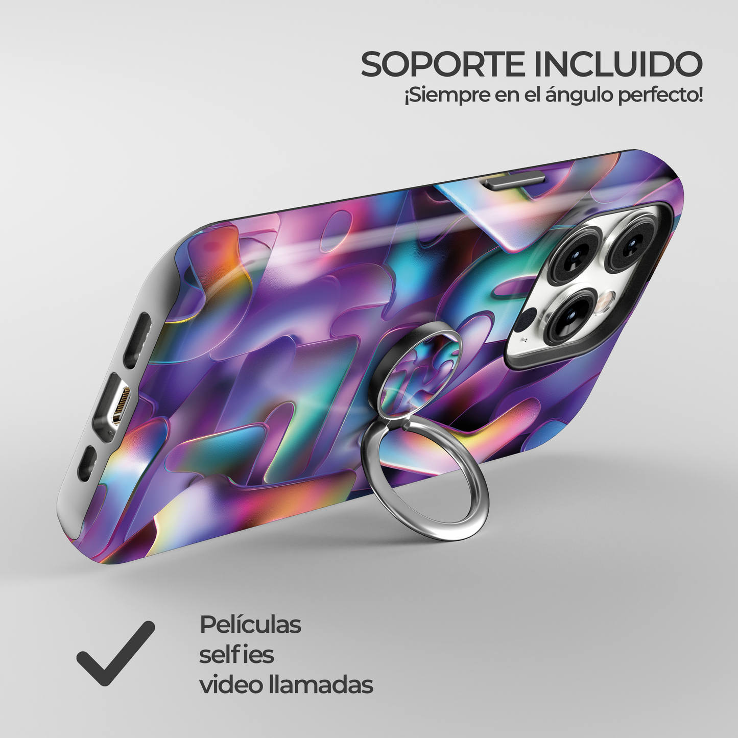 Soporte de anillo para celular Holo Vibe