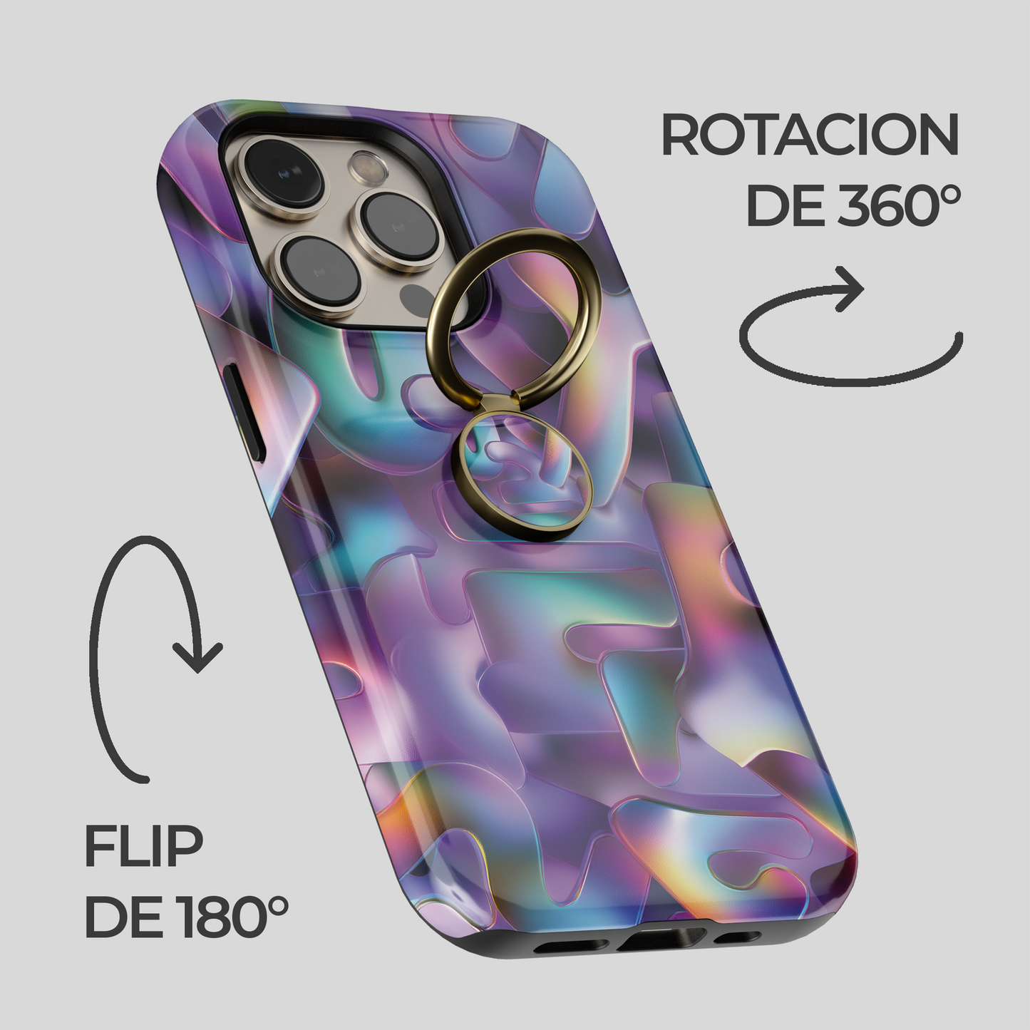 Soporte de anillo para celular Holo Vibe