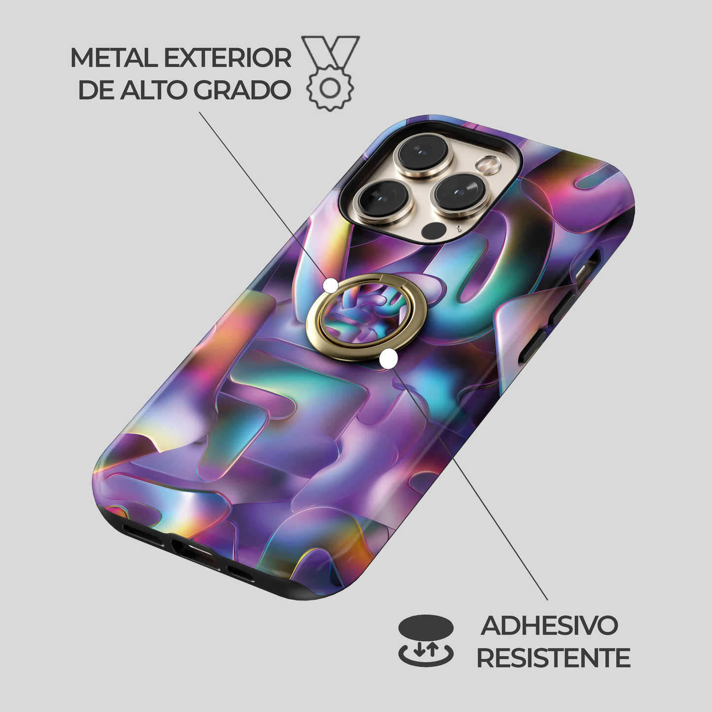 Soporte de anillo para celular Holo Vibe