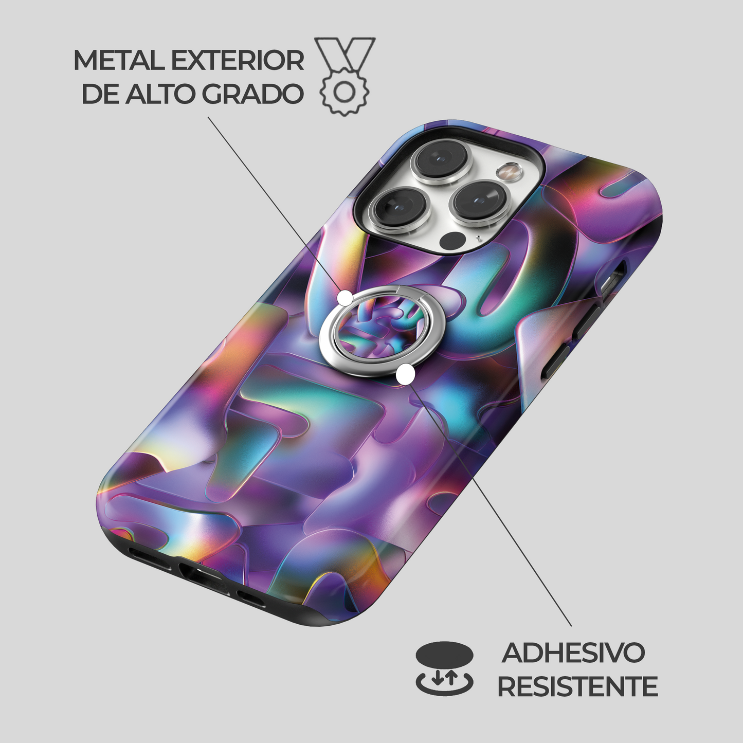 Soporte de anillo para celular Holo Vibe