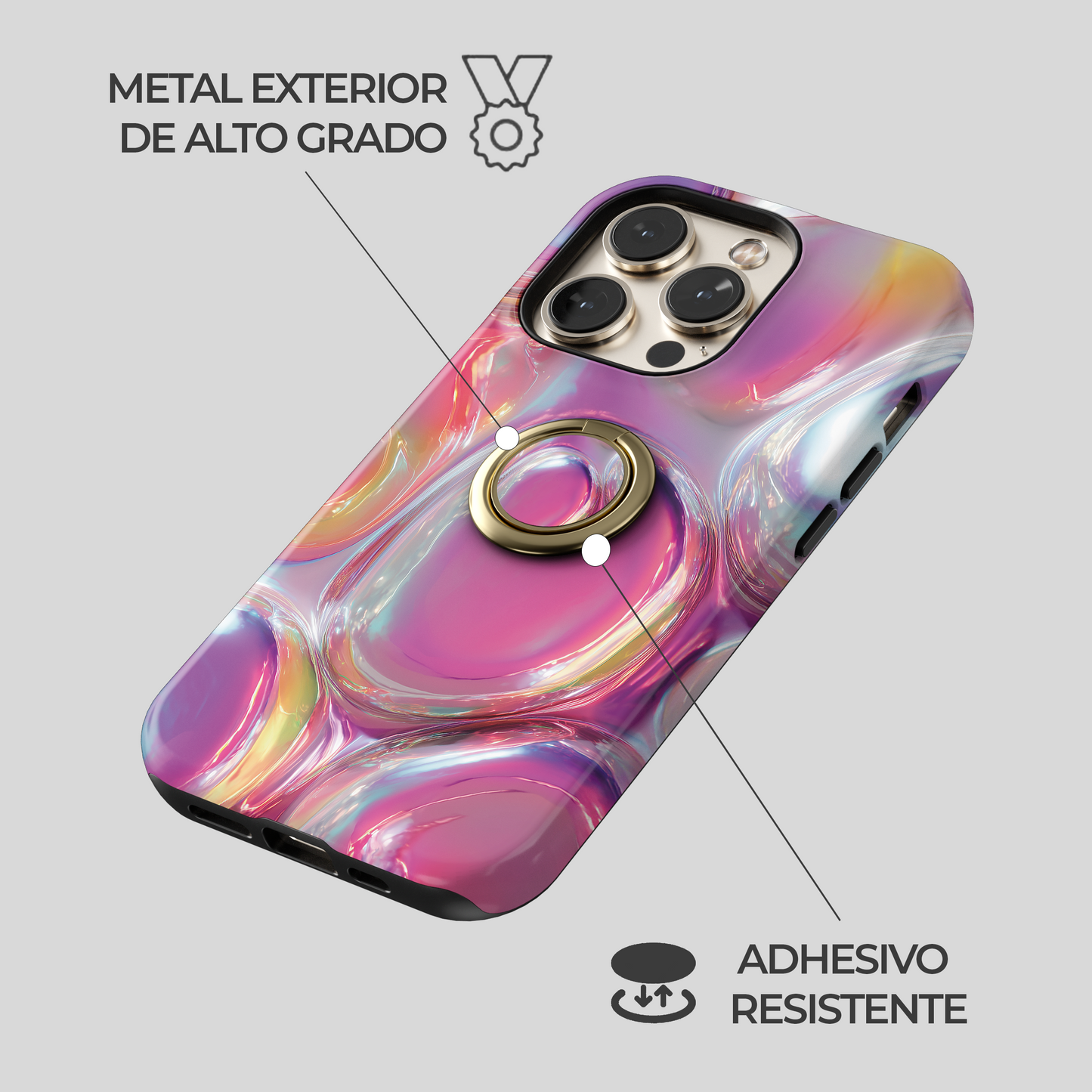 Soporte de anillo para celular Bubble Glam