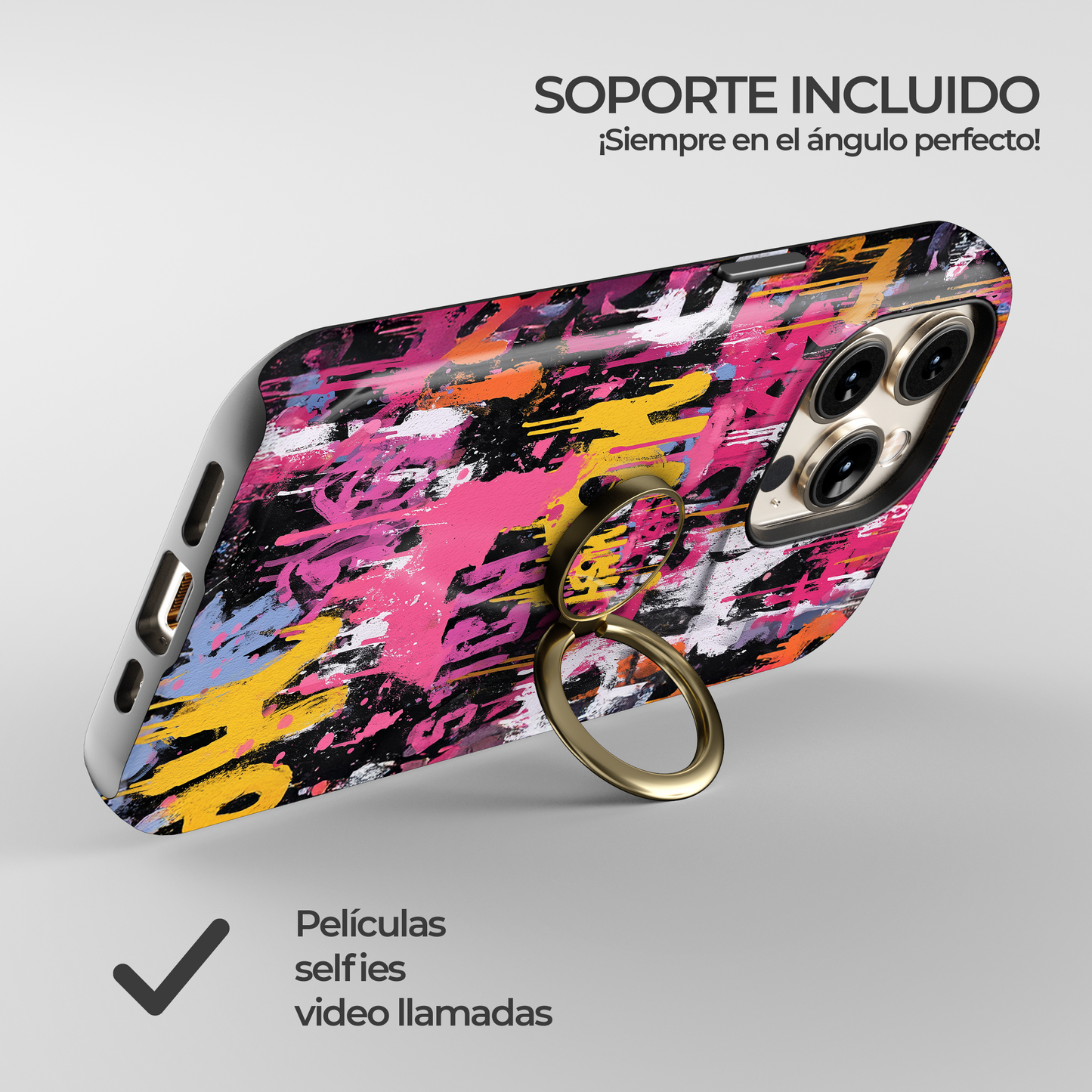 Soporte de anillo para celular Graffiti Riot