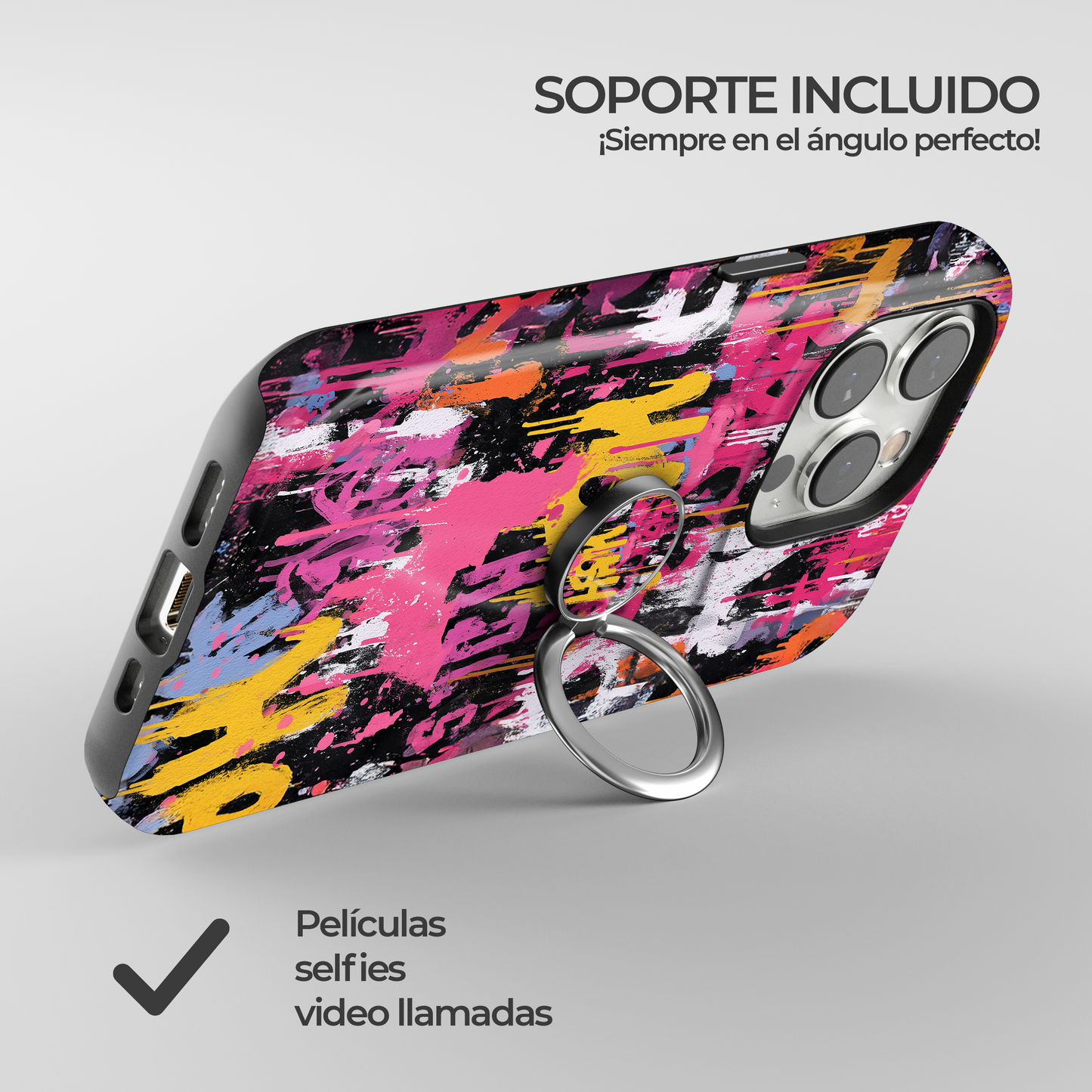 Soporte de anillo para celular Graffiti Riot