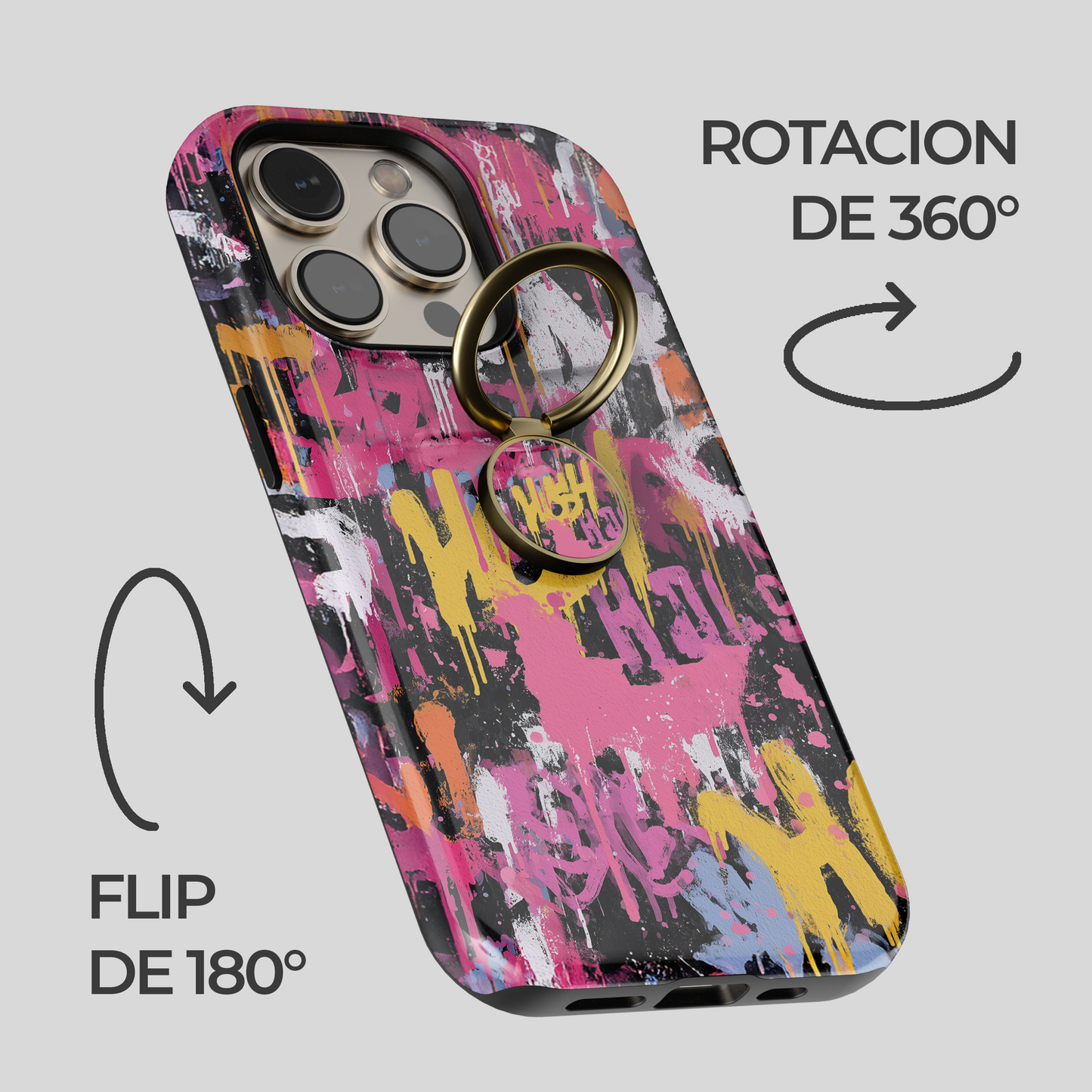 Soporte de anillo para celular Graffiti Riot