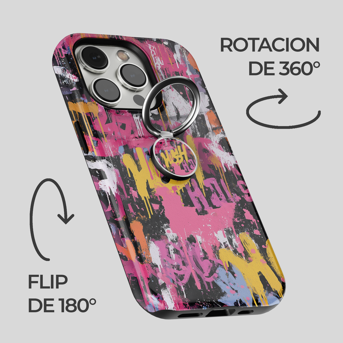 Soporte de anillo para celular Graffiti Riot