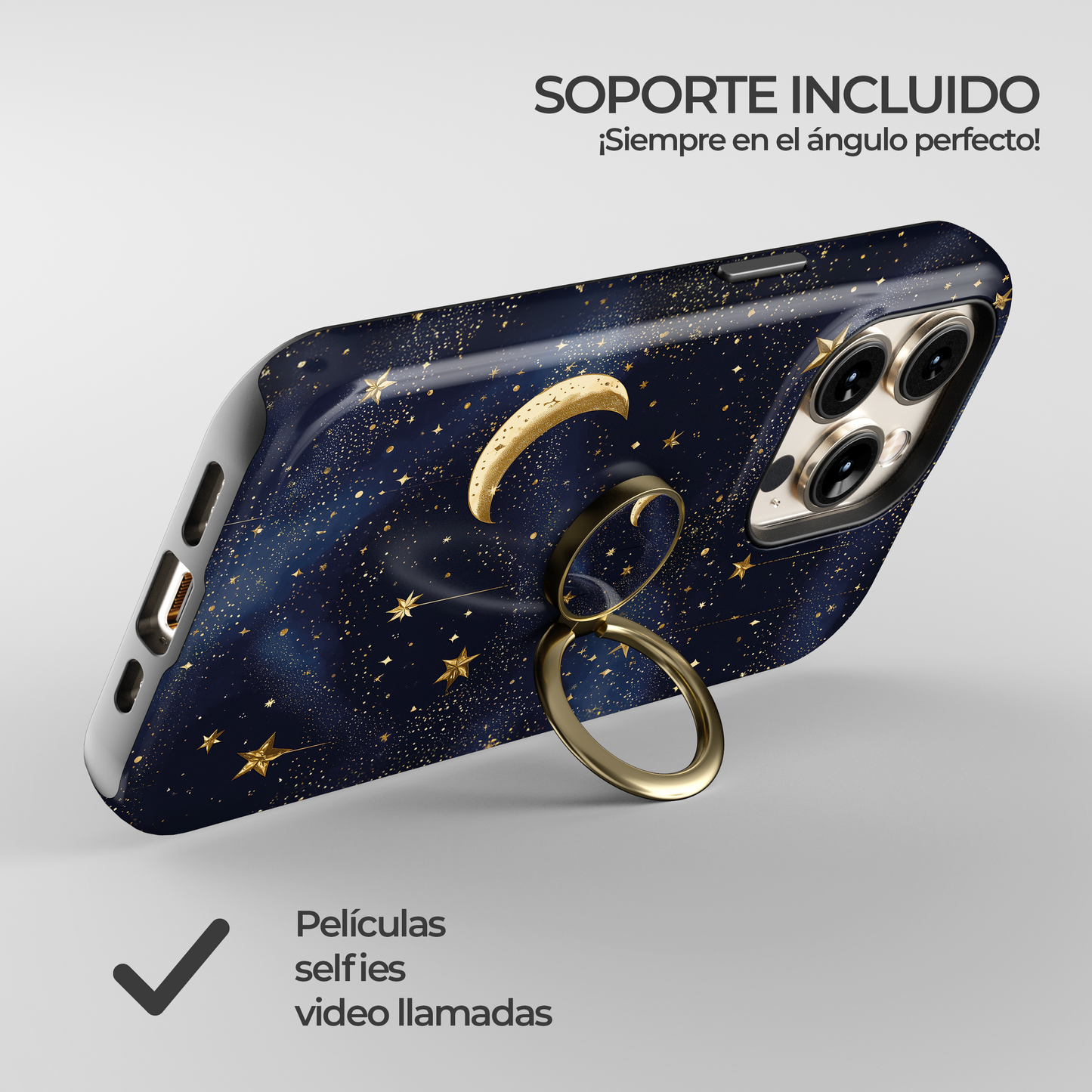 Soporte de anillo para celular Golden Aura