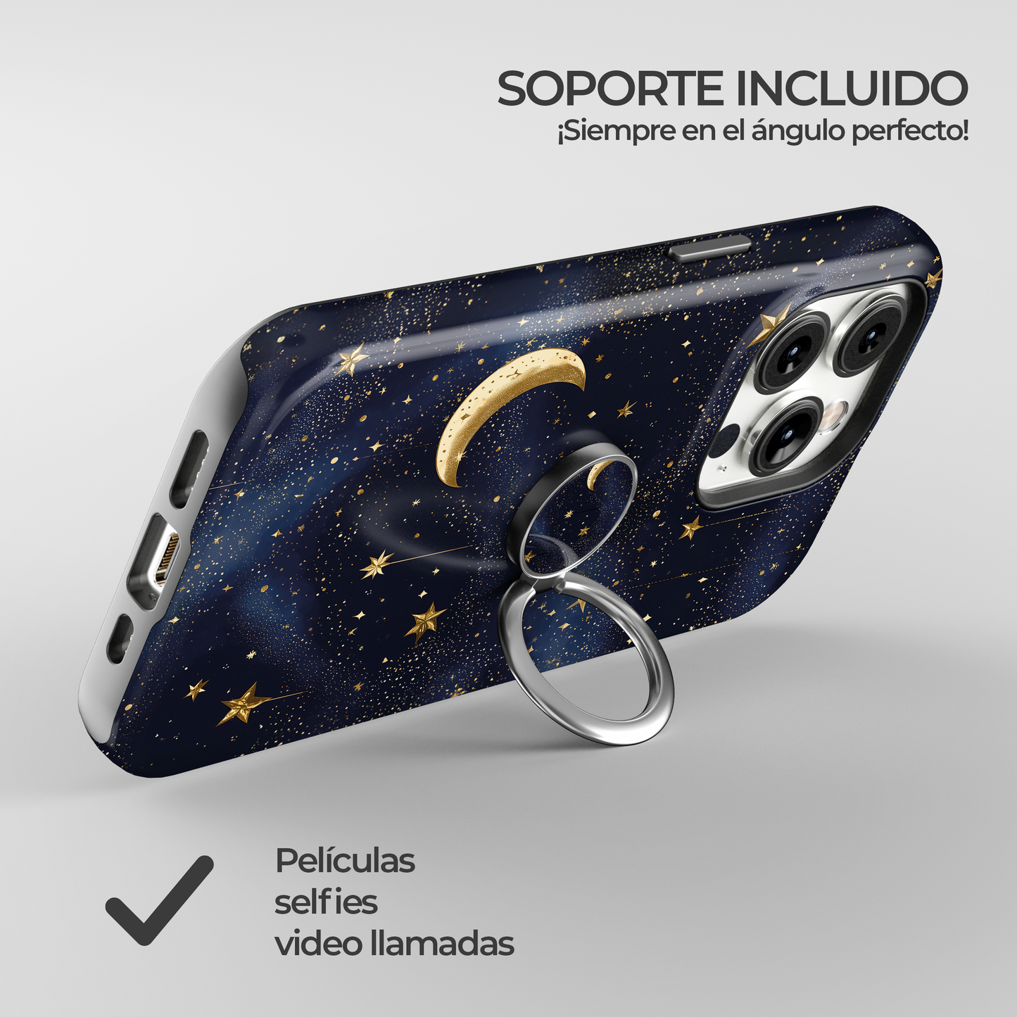 Soporte de anillo para celular Golden Aura