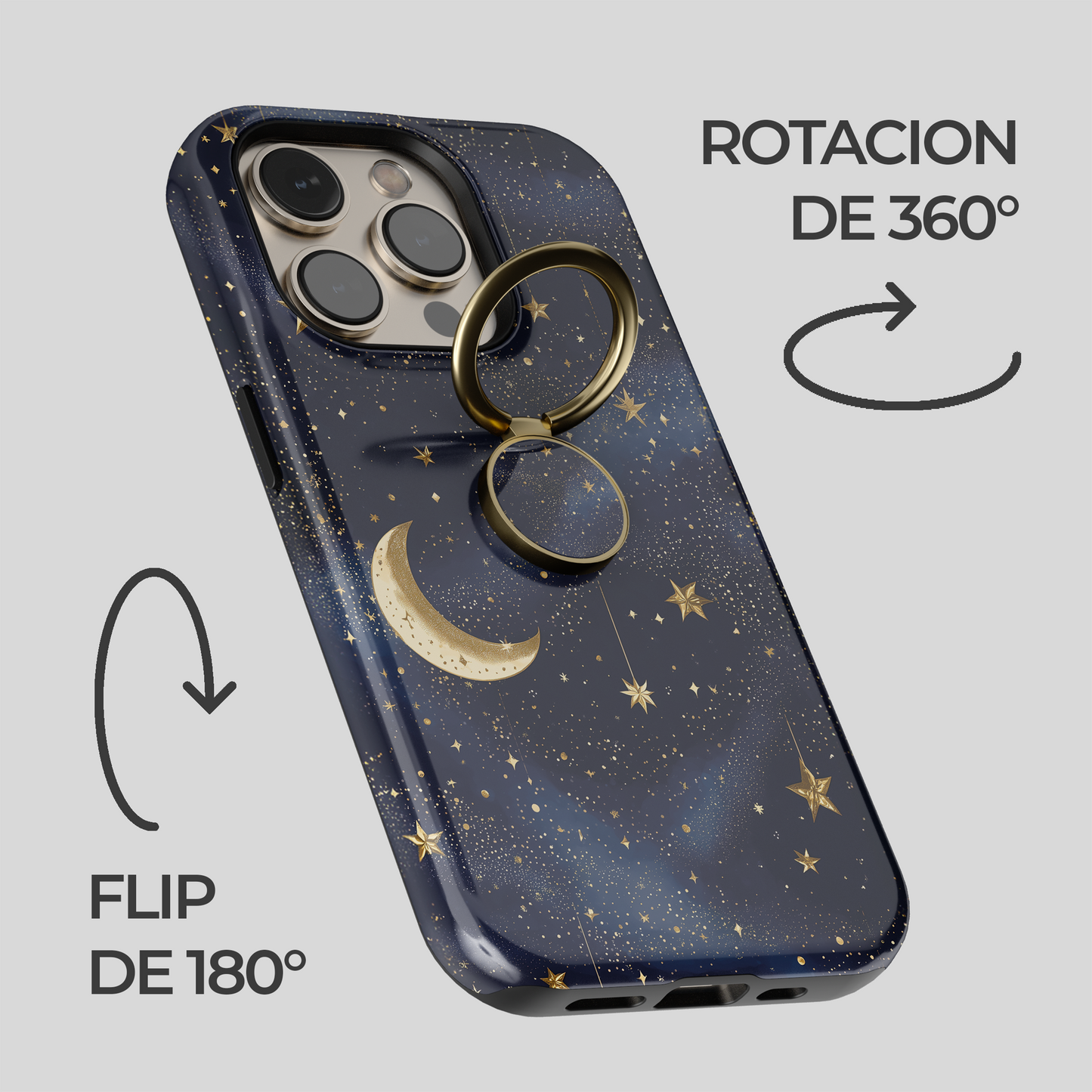 Soporte de anillo para celular Golden Aura