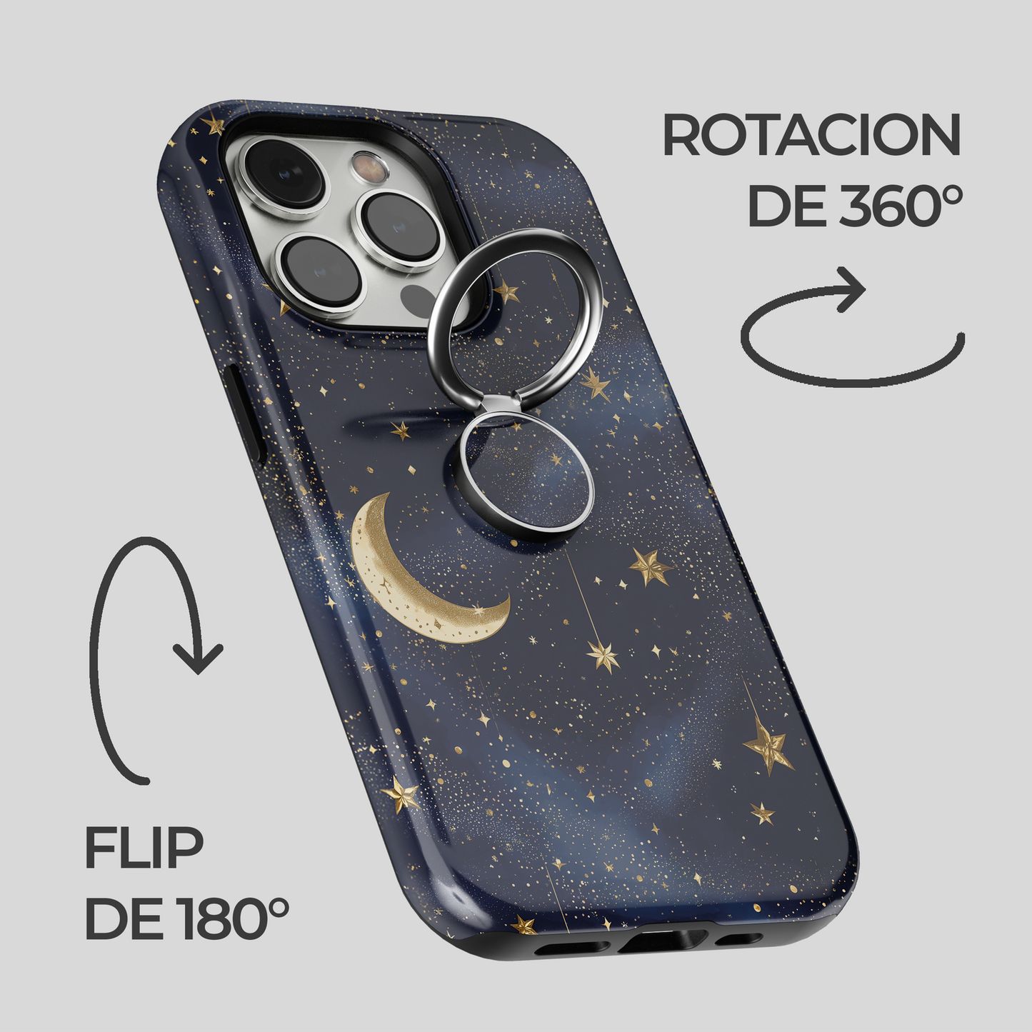 Soporte de anillo para celular Golden Aura