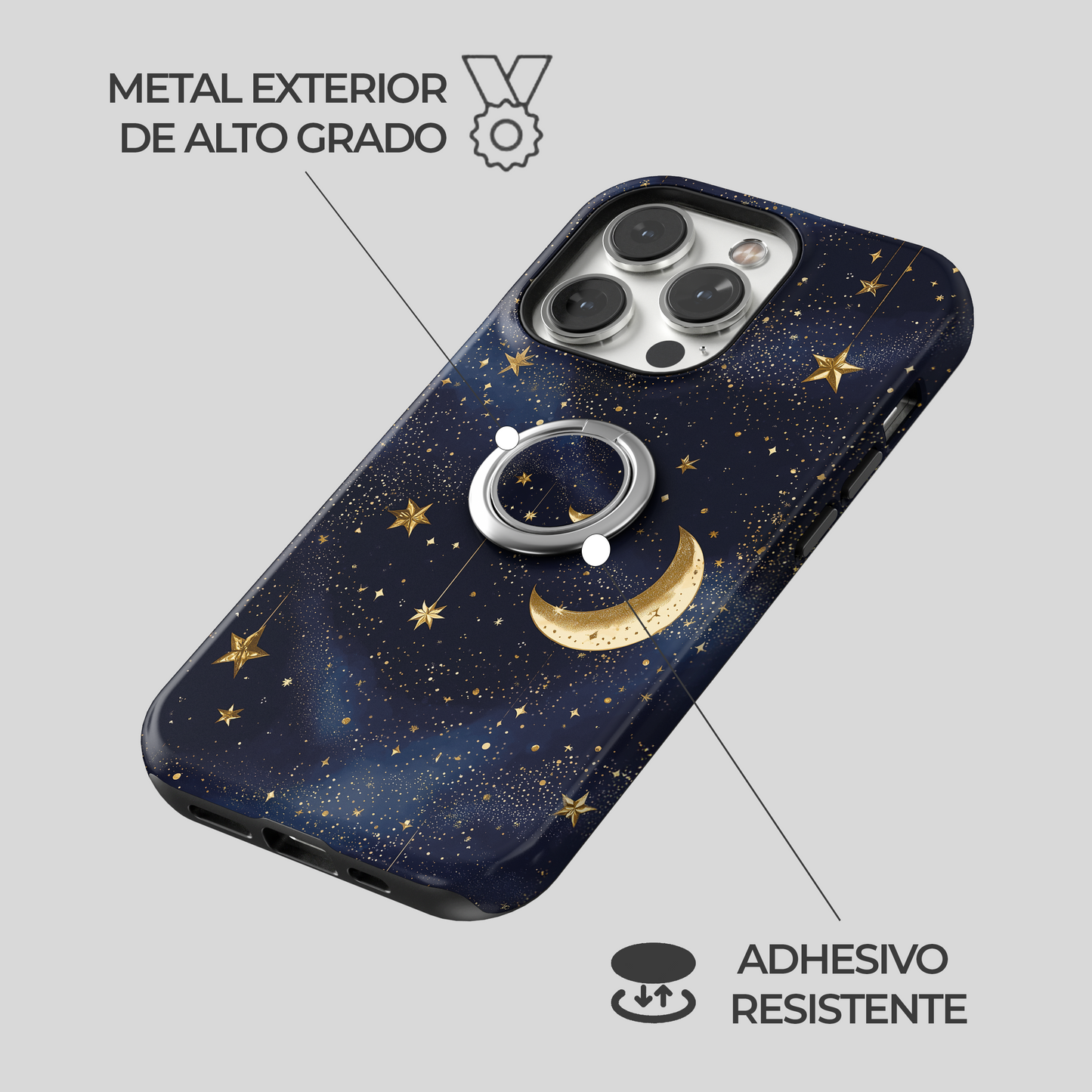 Soporte de anillo para celular Golden Aura