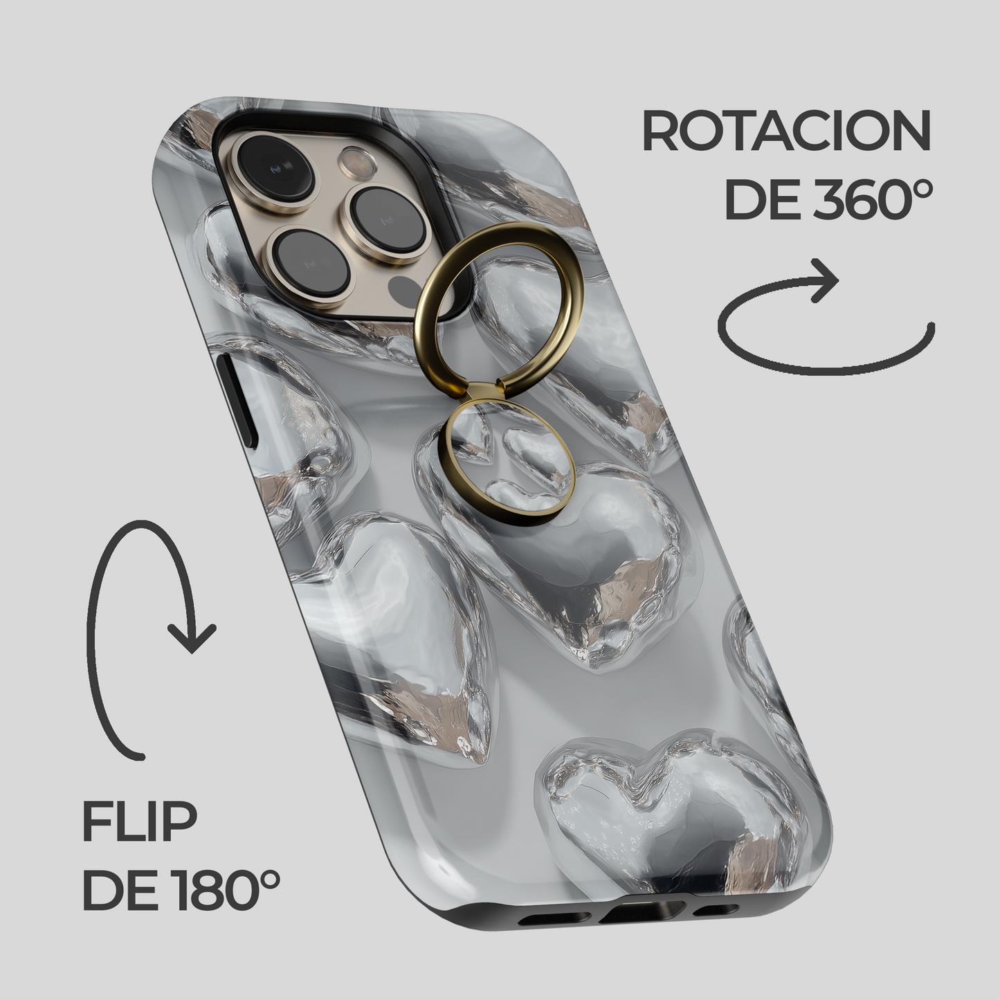 Soporte de anillo para celular Chrome Crush