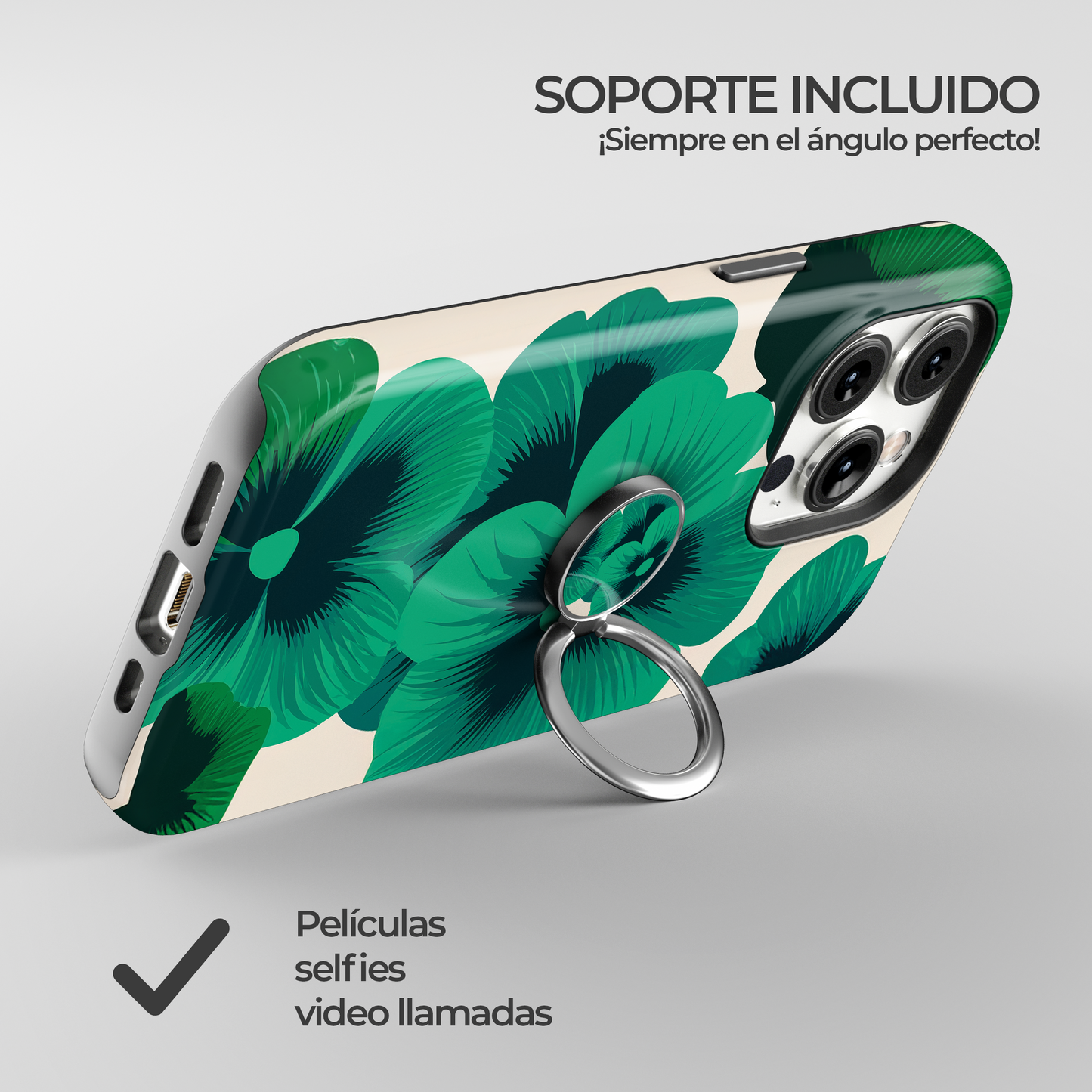 Soporte de anillo para celular Jade Bloom