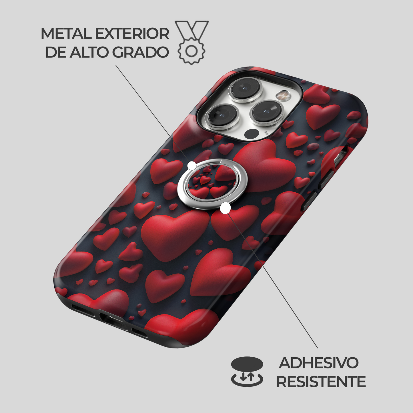 Soporte de anillo para celular Red Riot