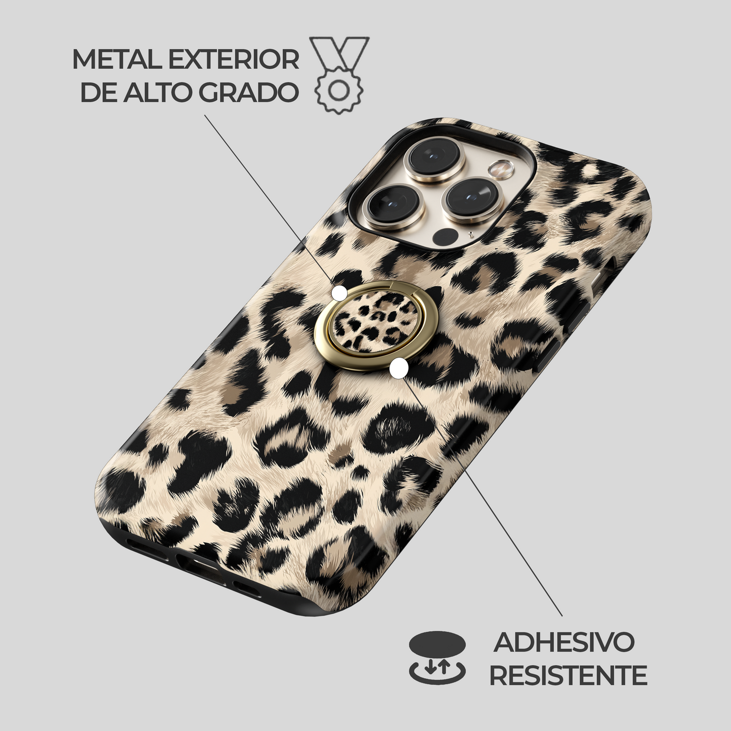 Soporte de anillo para celular Leopard Vibe