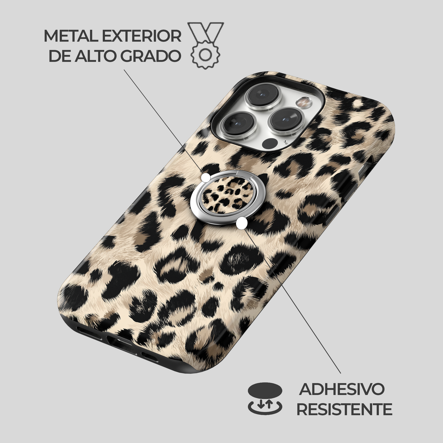 Soporte de anillo para celular Leopard Vibe