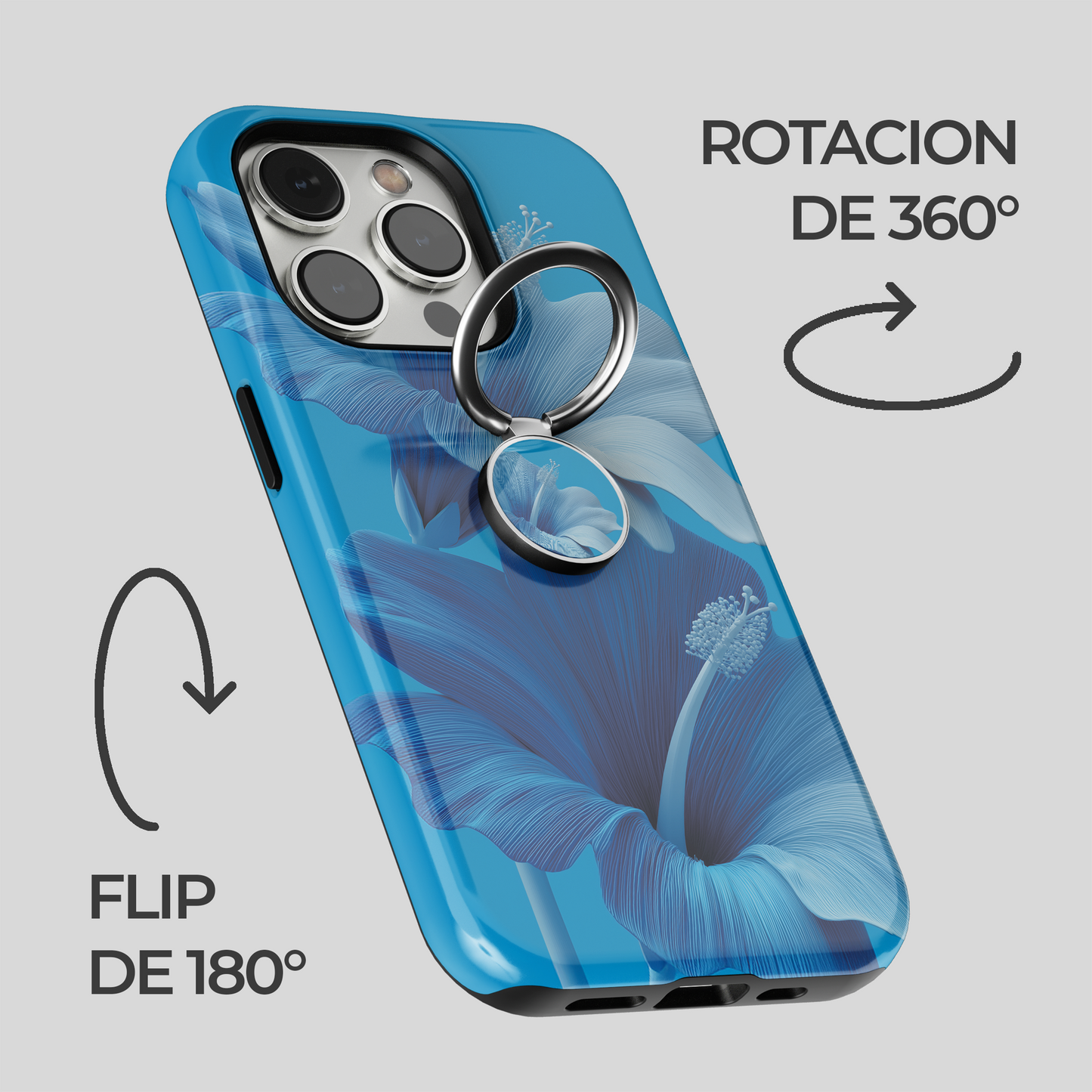Soporte de anillo para celular Tropical Blue