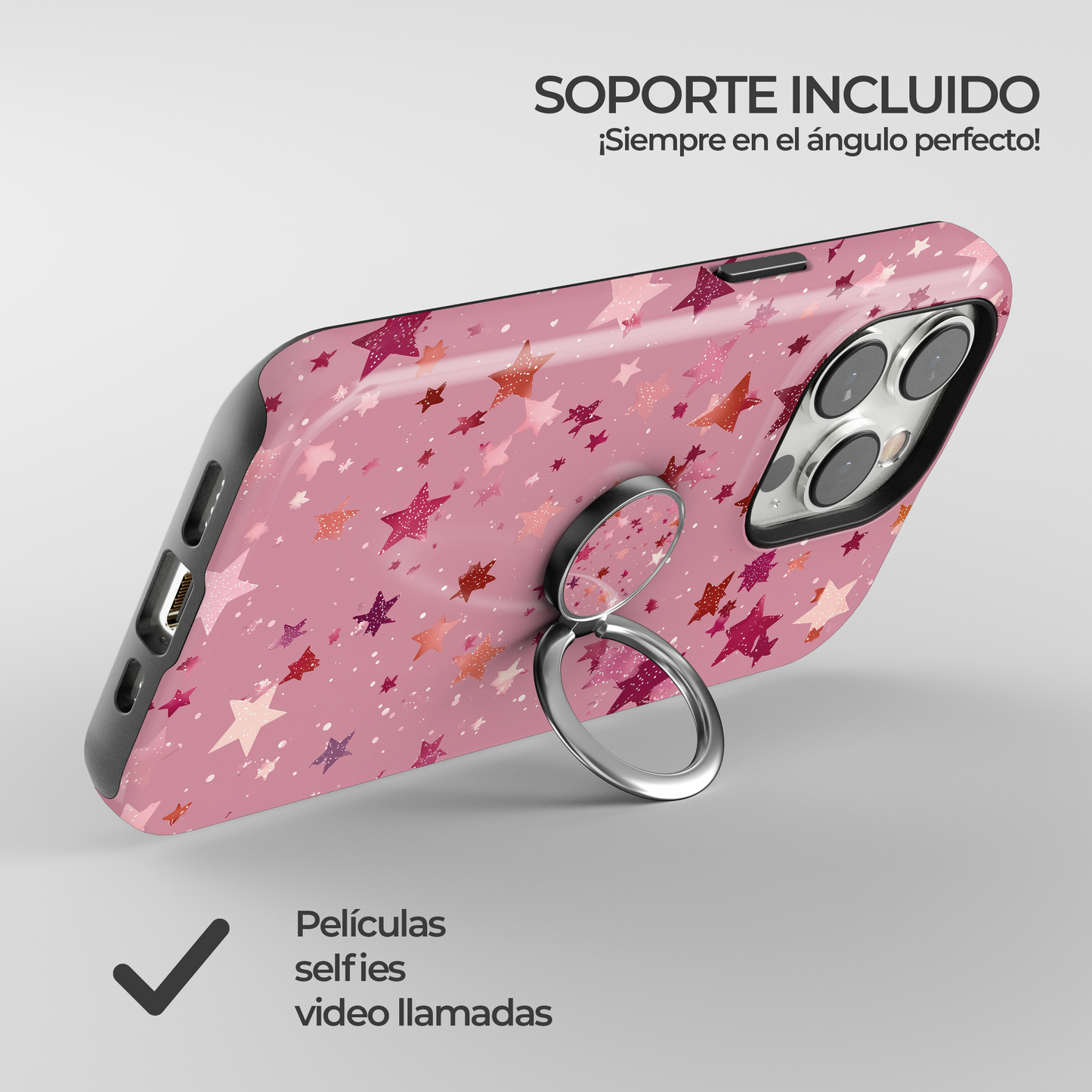 Soporte de anillo para celular Pink Confetti