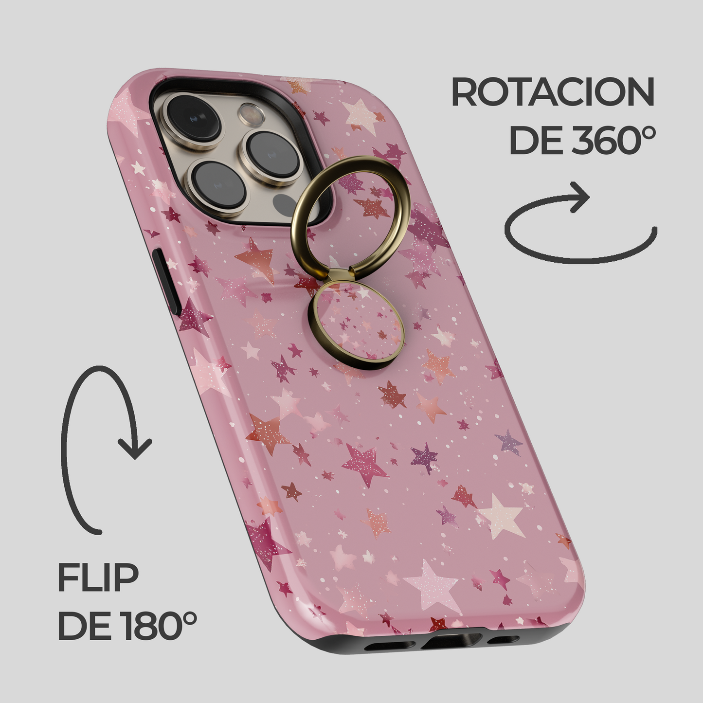 Soporte de anillo para celular Pink Confetti