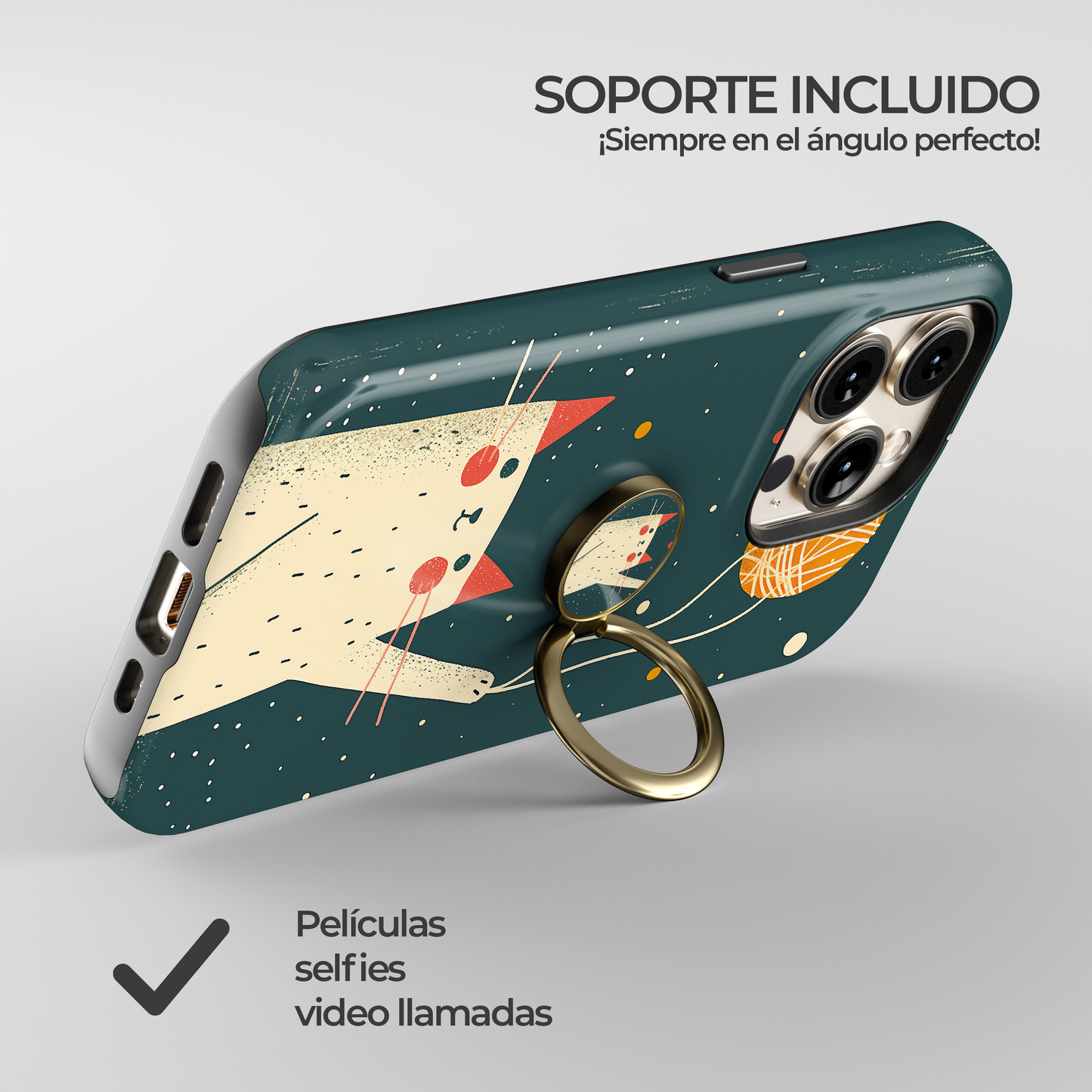 Soporte de anillo para celular Cozy Kitty