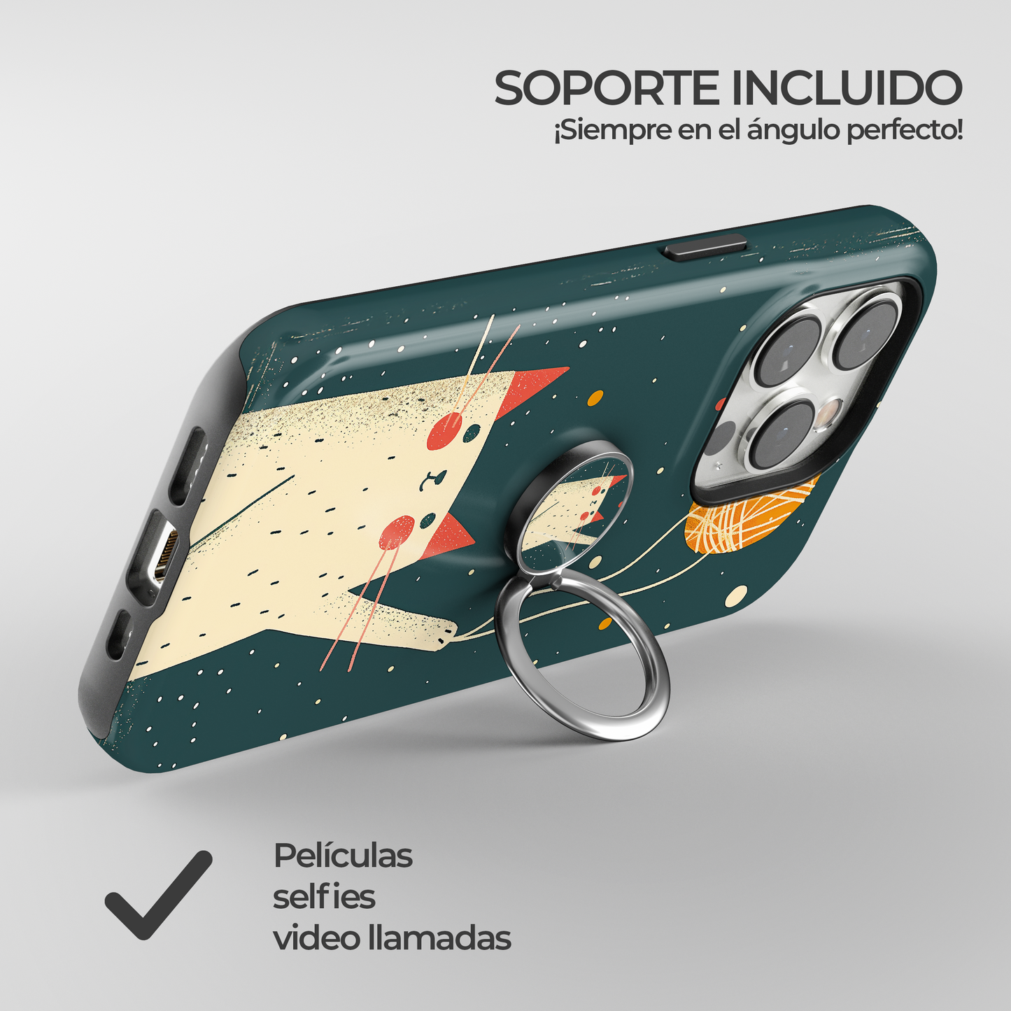 Soporte de anillo para celular Cozy Kitty