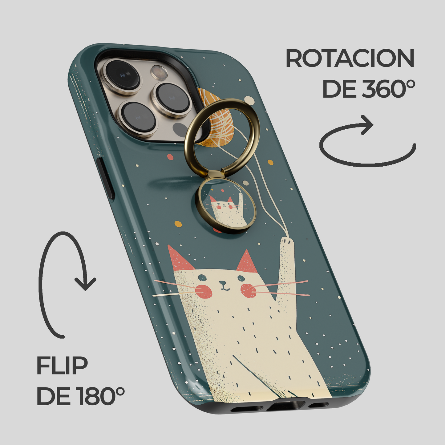 Soporte de anillo para celular Cozy Kitty