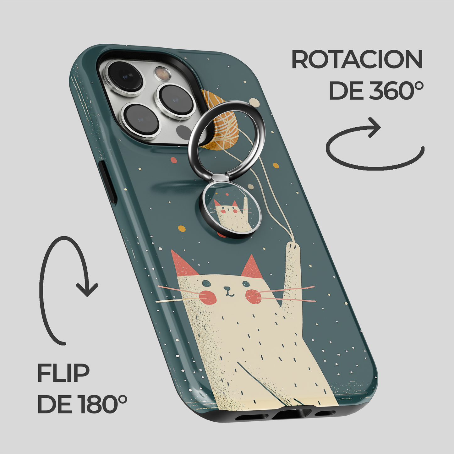 Soporte de anillo para celular Cozy Kitty