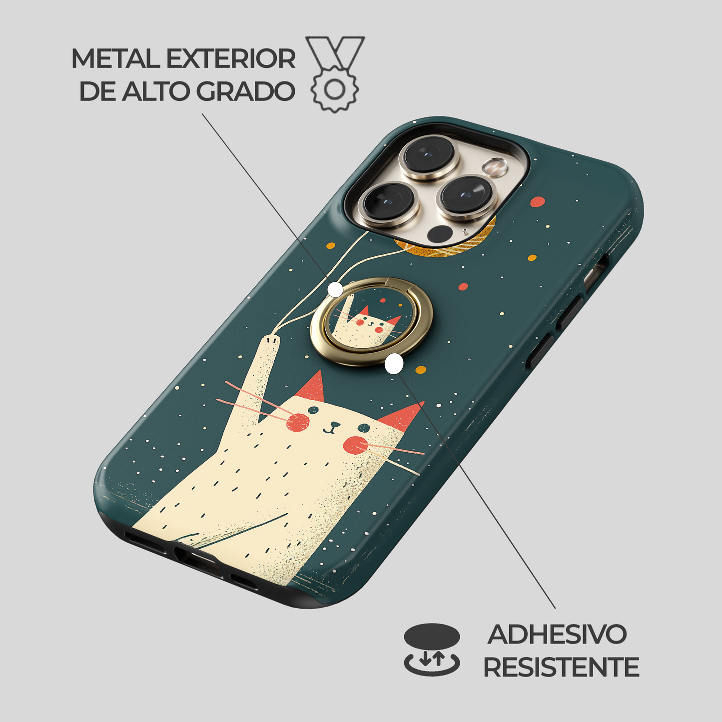 Soporte de anillo para celular Cozy Kitty