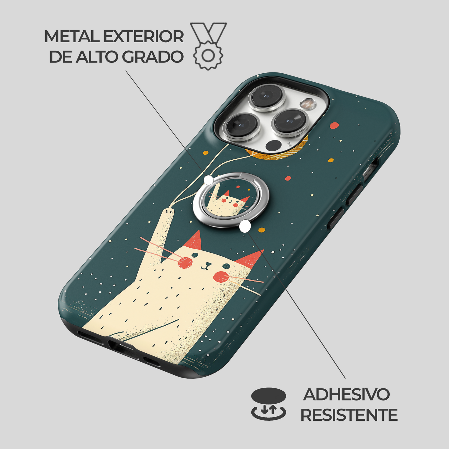 Soporte de anillo para celular Cozy Kitty