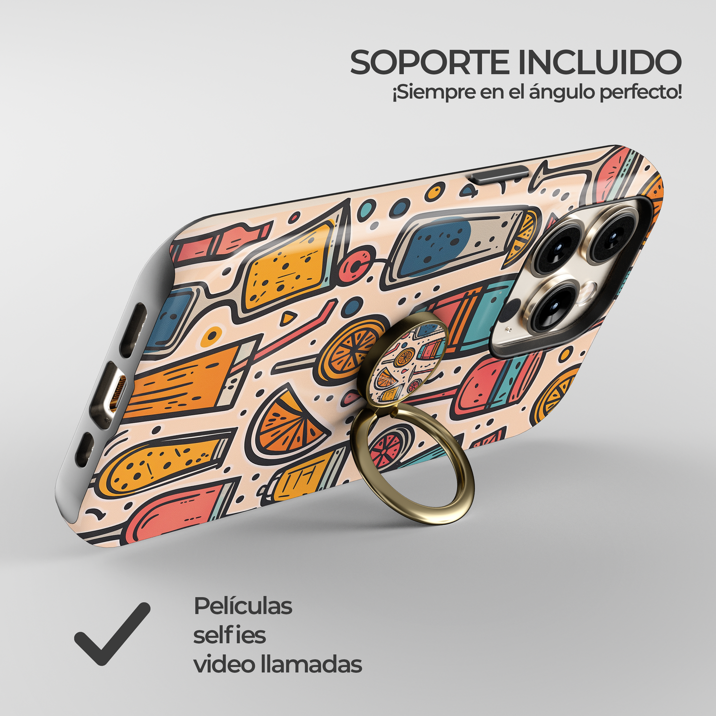 Soporte de anillo para celular Cocktail Pop