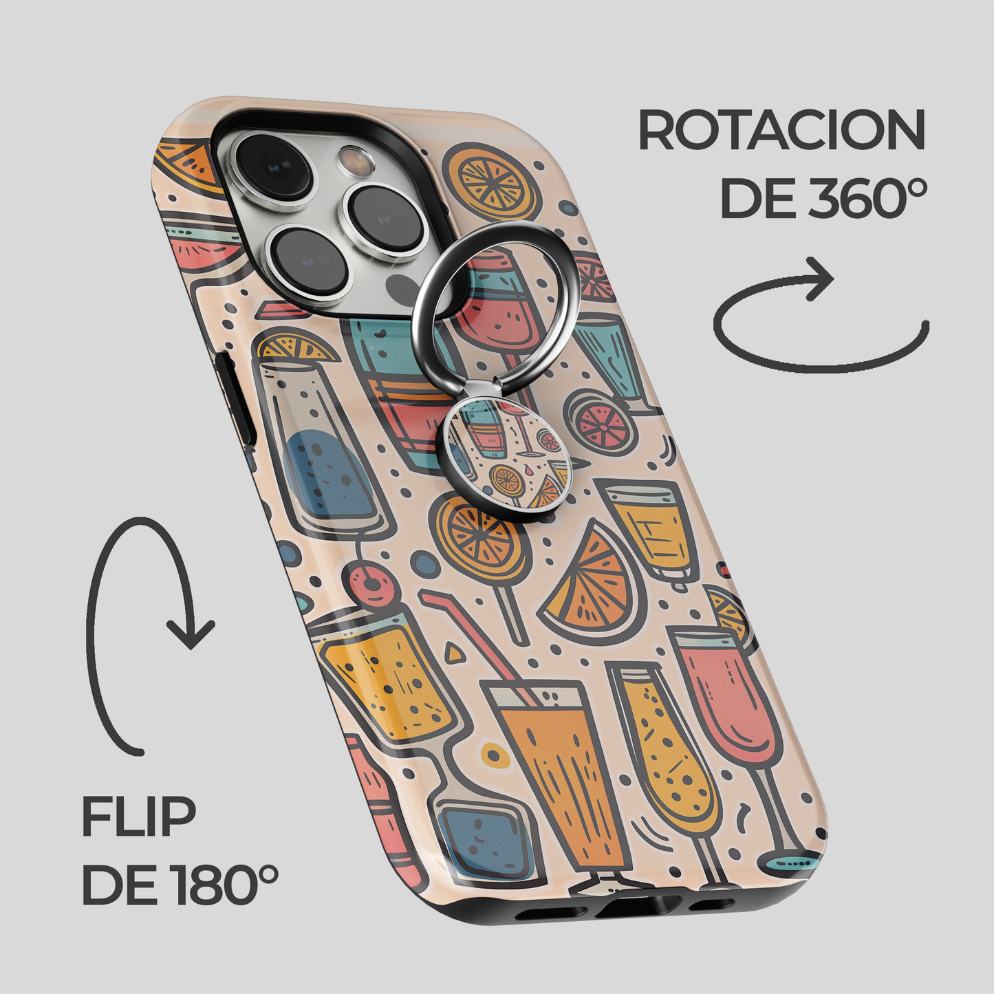 Soporte de anillo para celular Cocktail Pop