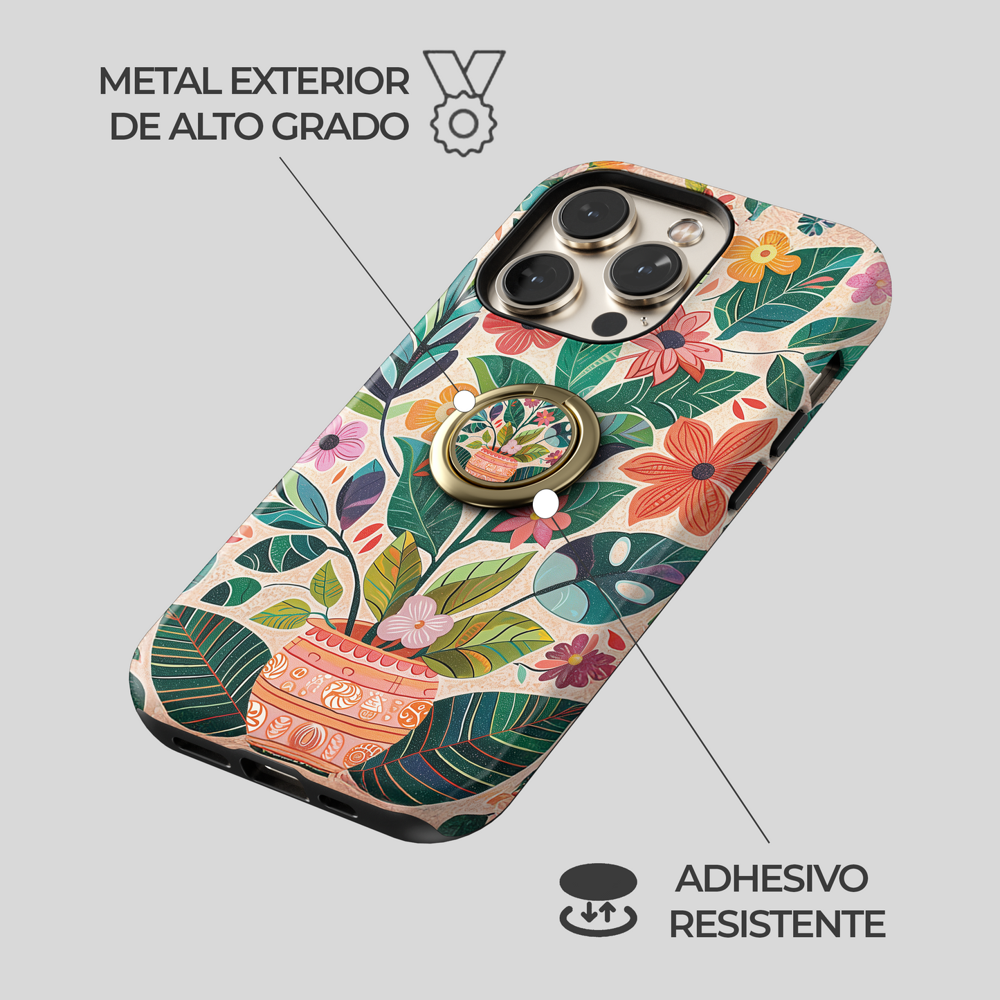 Soporte de anillo para celular Folk Garden