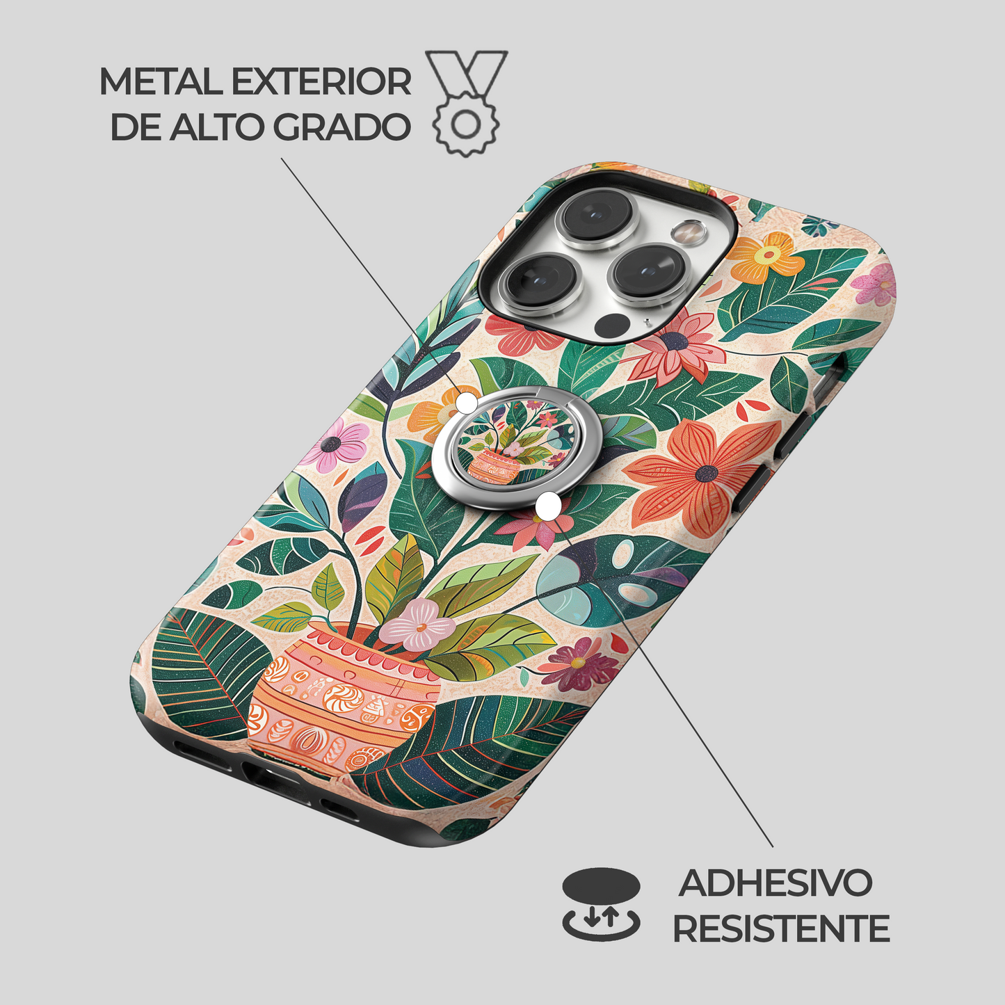 Soporte de anillo para celular Folk Garden
