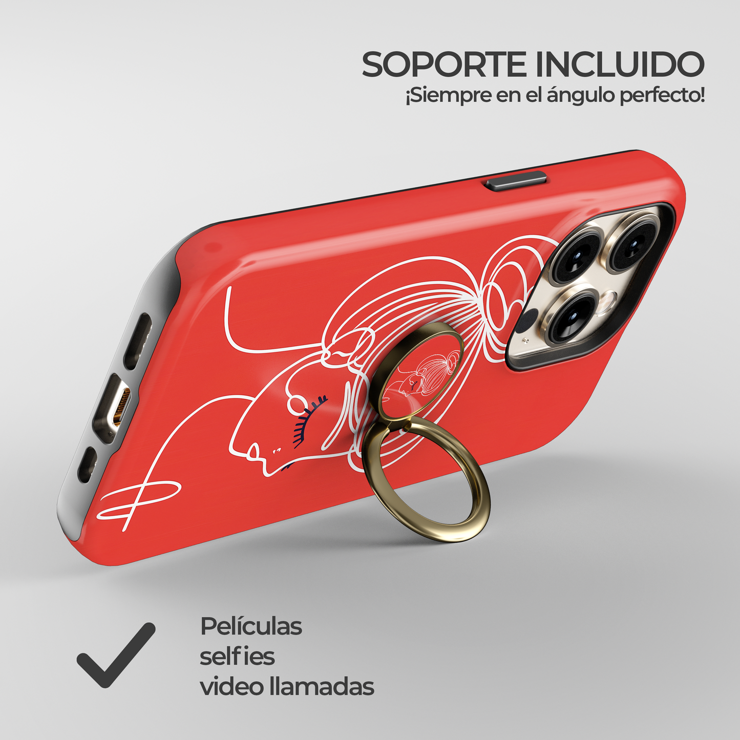 Soporte de anillo para celular Line Mood
